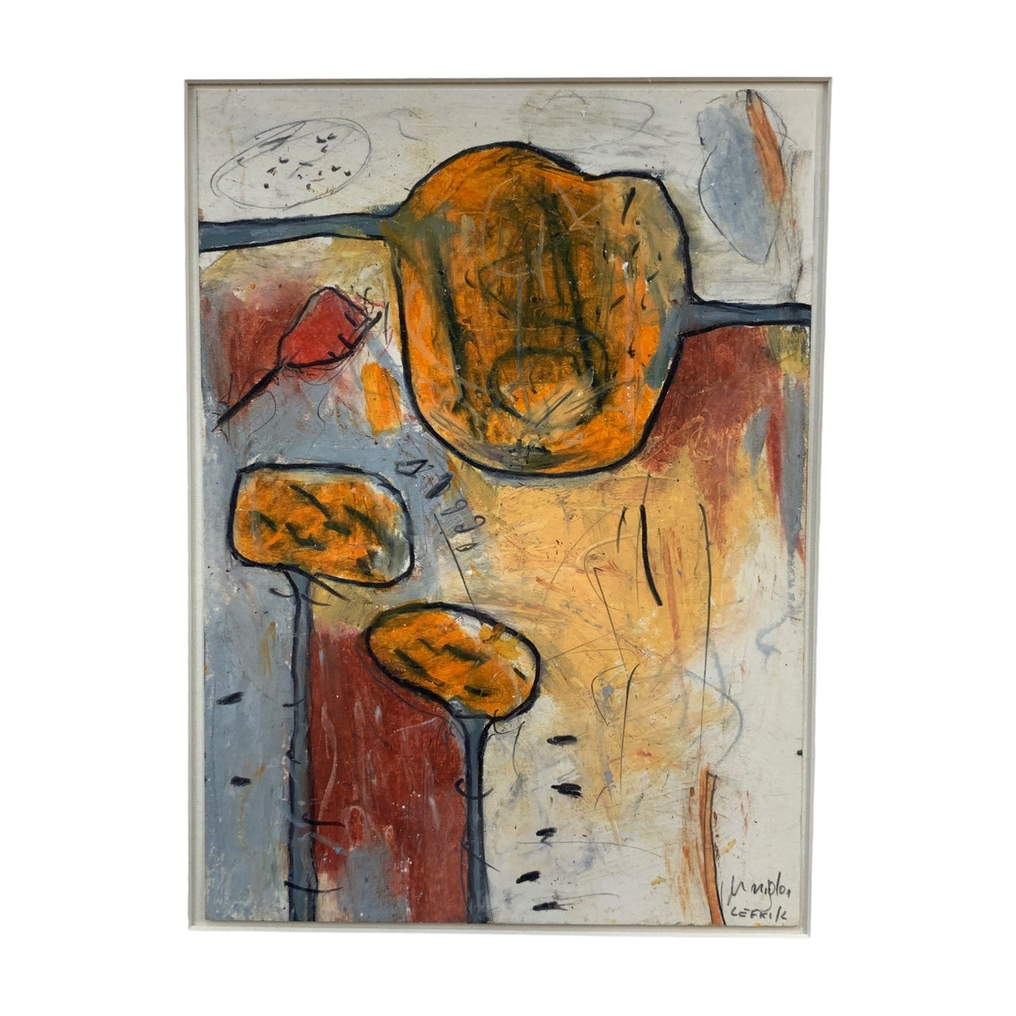 Gerald Nigl - Abstraktes Gemälde - 2001 - gerahmt