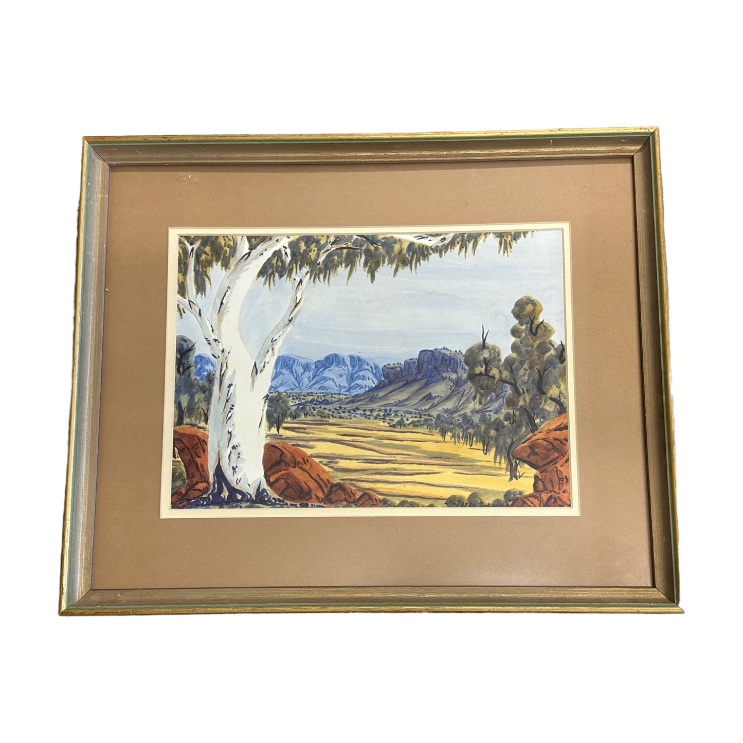 Lindberg Inkamala - Untitled Landscape - Gemälde - 1970s - gerahmt