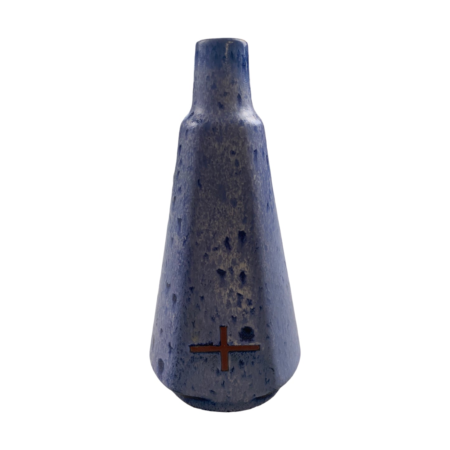 Vintage Keramik Vase - Blaue Vase - Schmaler Hals - 484