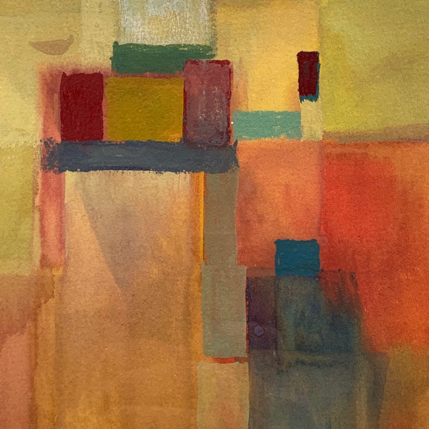 Igor Leontiev - Abstraktes Aquarell Gemälde - 2000 - gerahmt