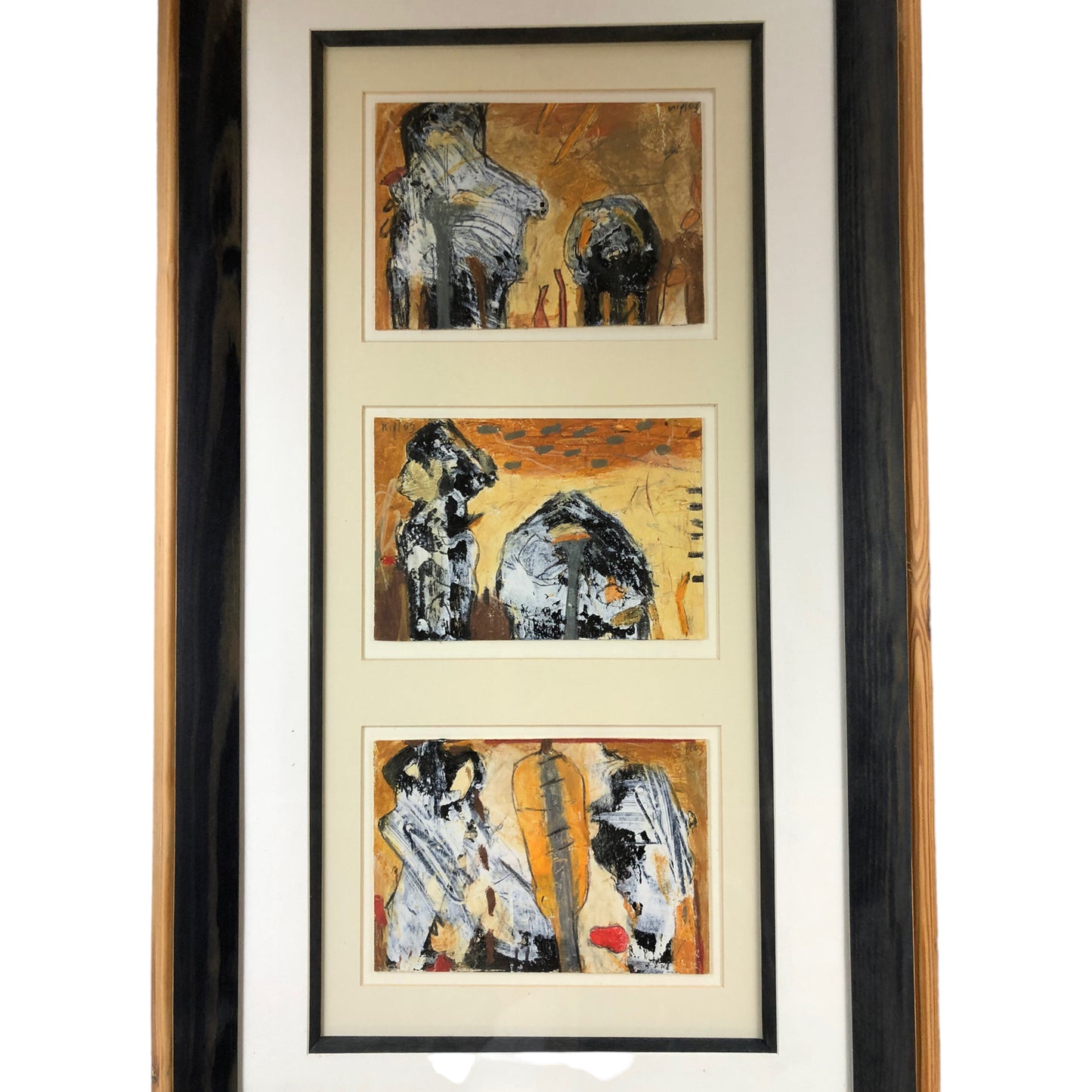 Gerald Nigl - 3x Abstrakte Gemälde - Serie - 2003 - gerahmt
