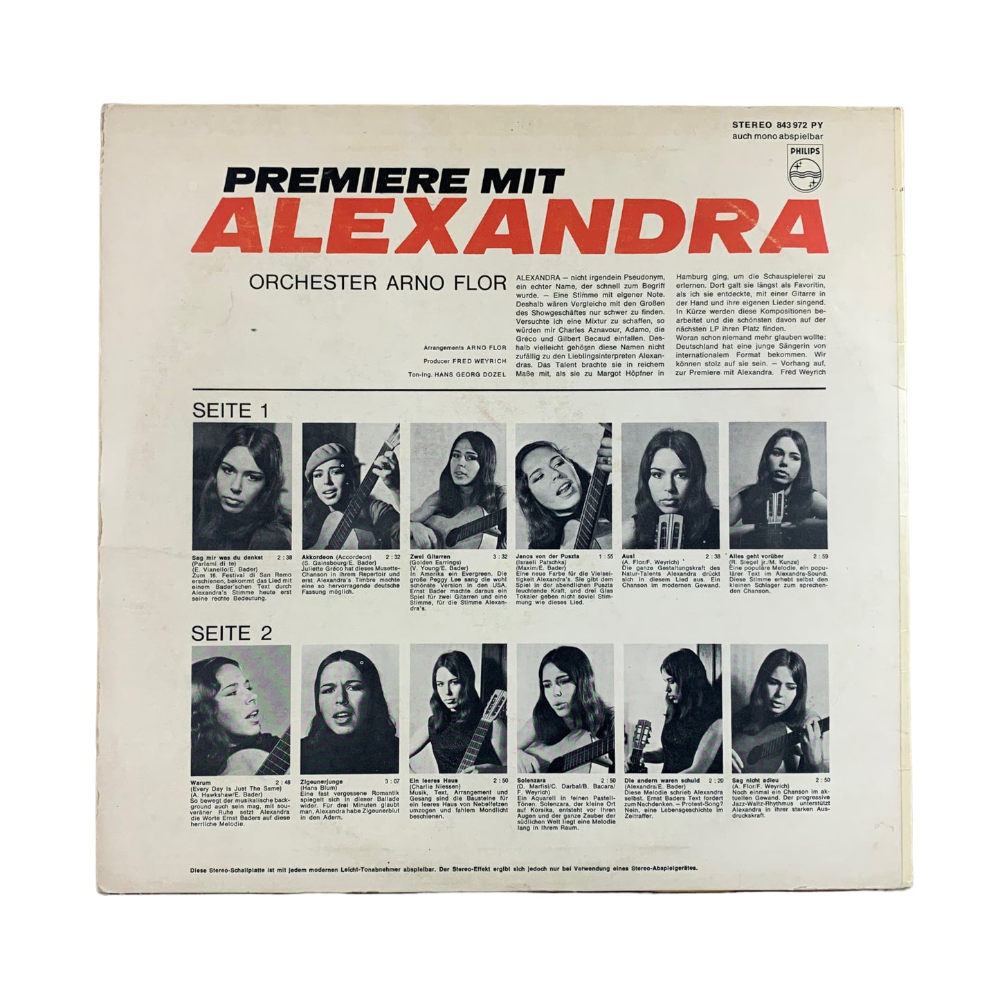 Premiere mit Alexandra - LP - Schallplatte - 1967