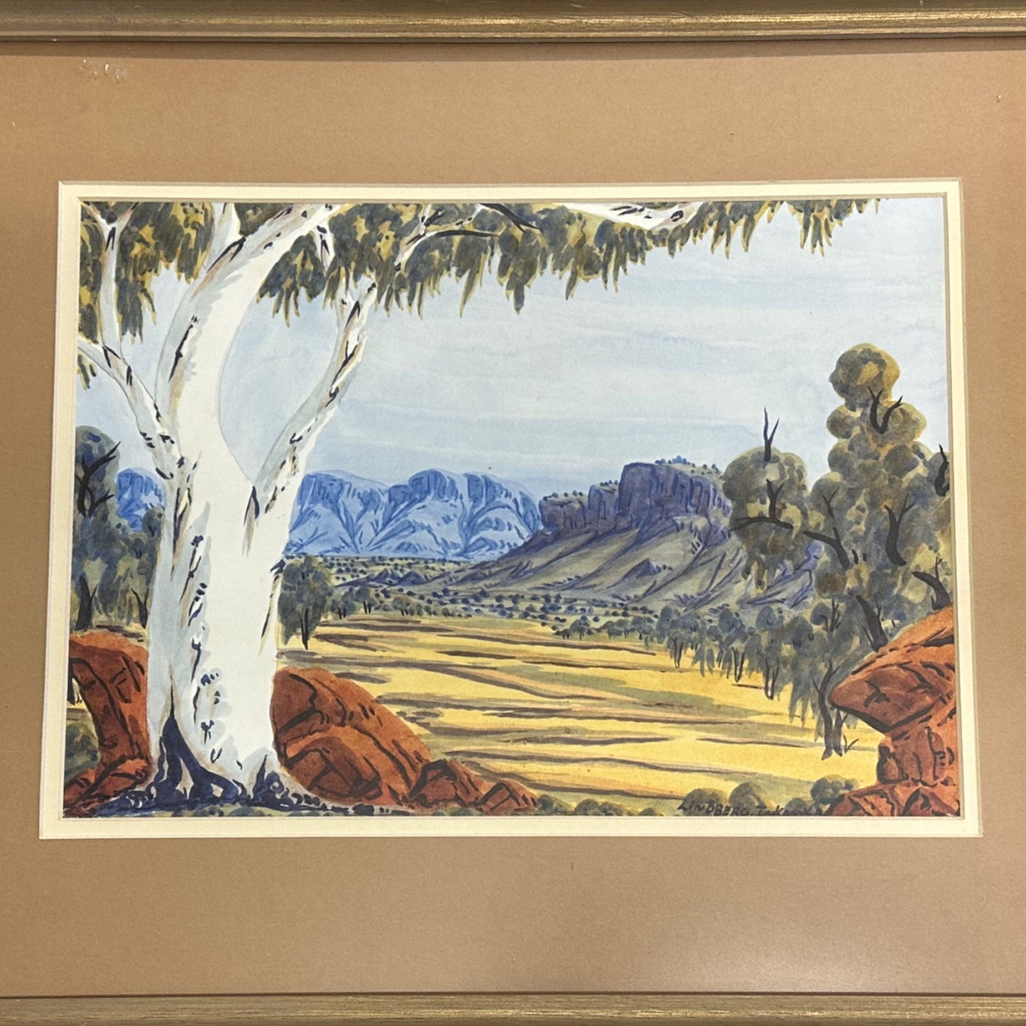 Lindberg Inkamala - Untitled Landscape - Gemälde - 1970s - gerahmt