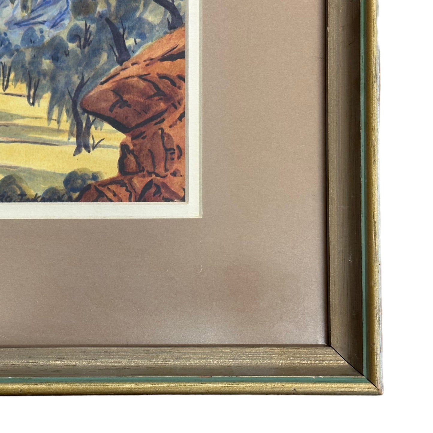 Lindberg Inkamala - Untitled Landscape - Gemälde - 1970s - gerahmt