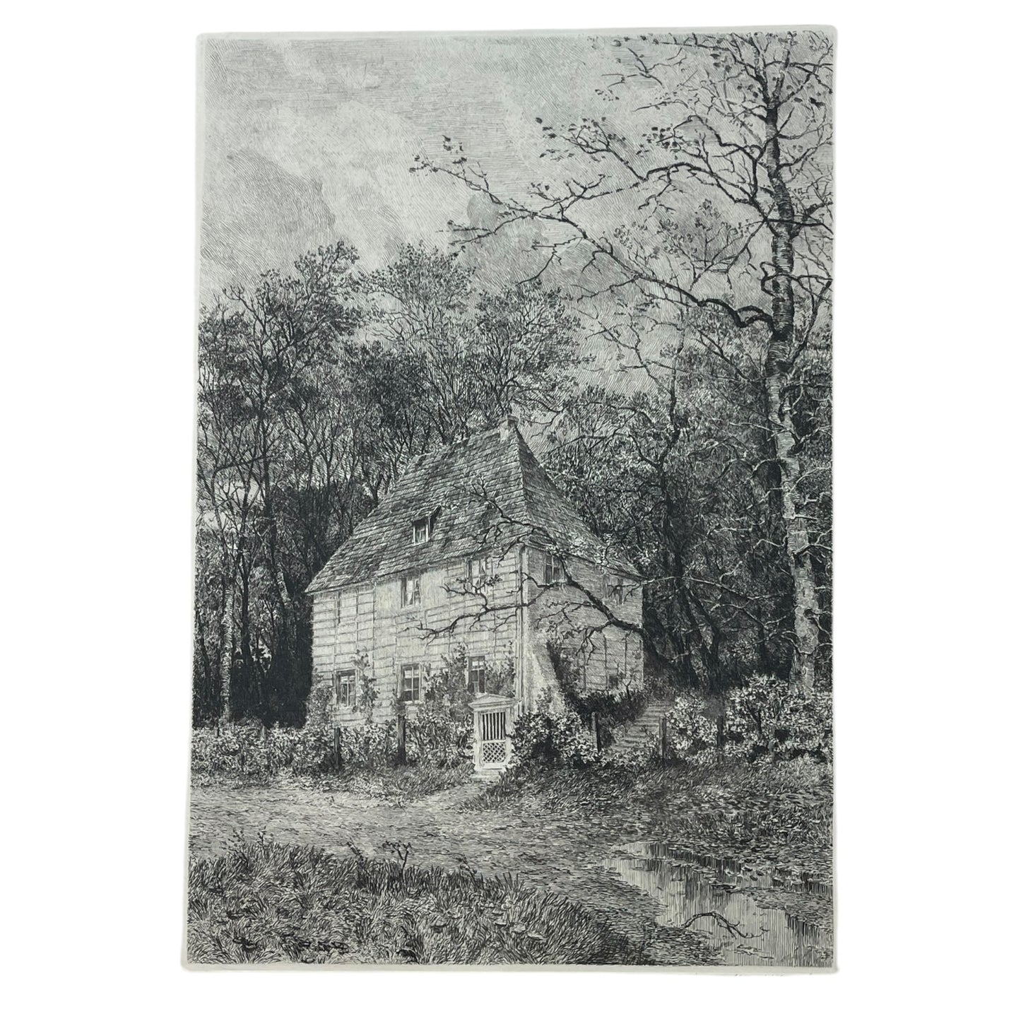 Mannfeld - orig Radierung - Goethes Gartenhaus - gerahmt
