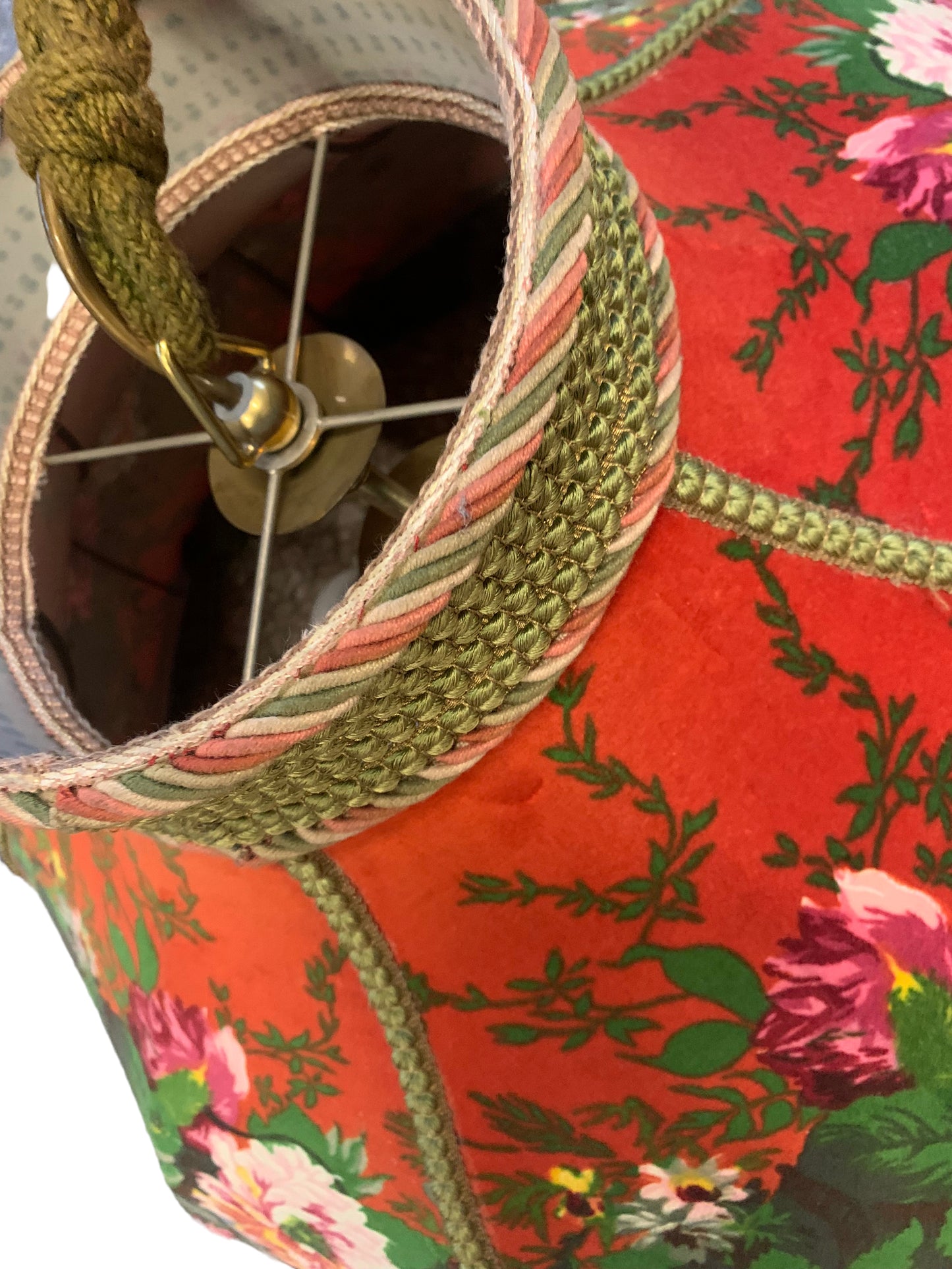 Vintage Deckenlampe - Großer floraler Blumenlampenschirm - vintage