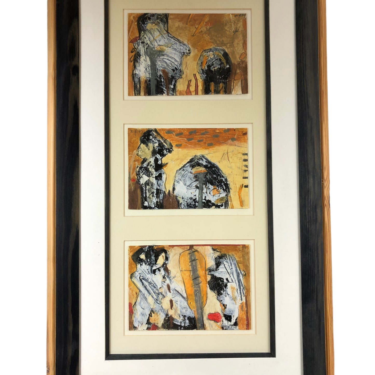 Gerald Nigl - 3x Abstrakte Gemälde - Serie - 2003 - gerahmt