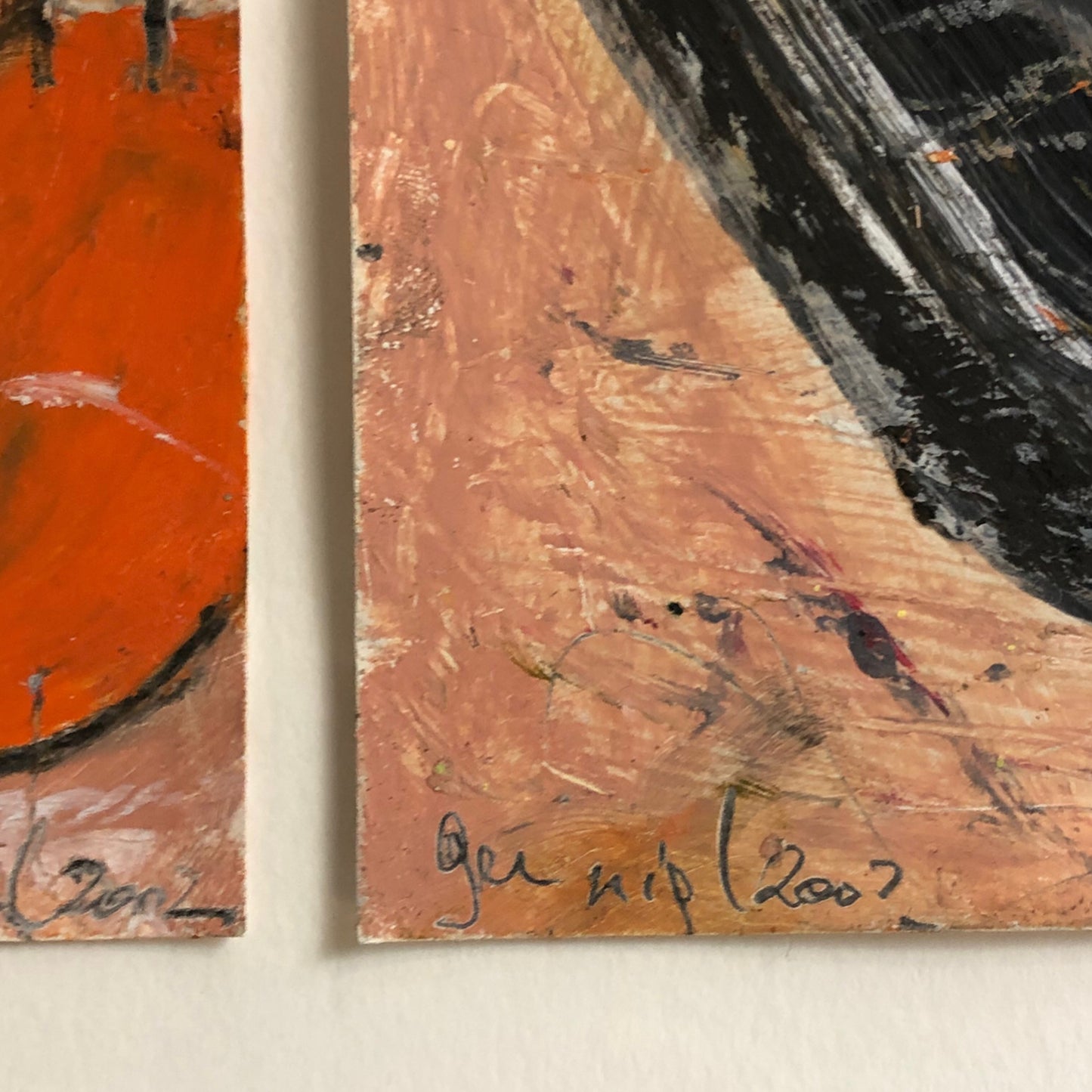 Gerald Nigl - 3x Abstrakte Gemälde - Serie - 2002 - gerahmt