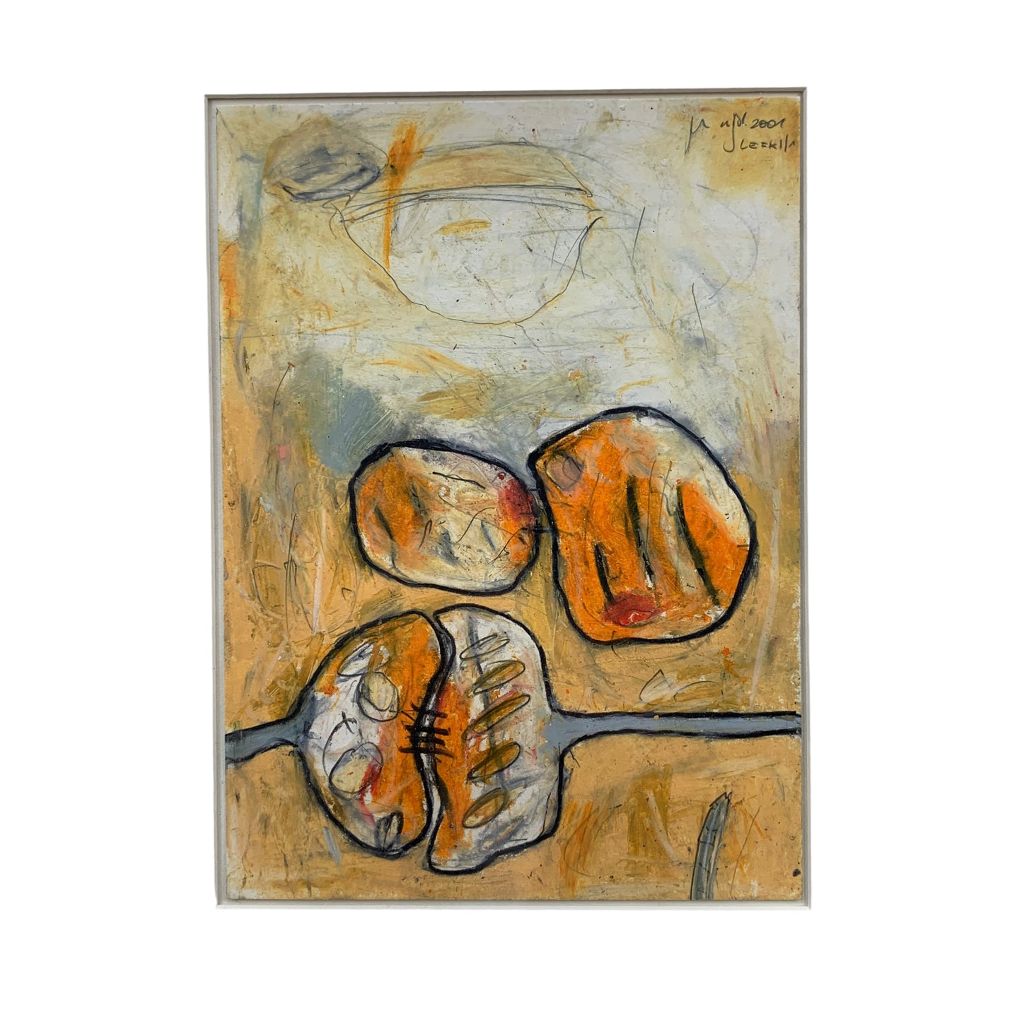 Gerald Nigl - Abstraktes Gemälde - 2001 - gerahmt