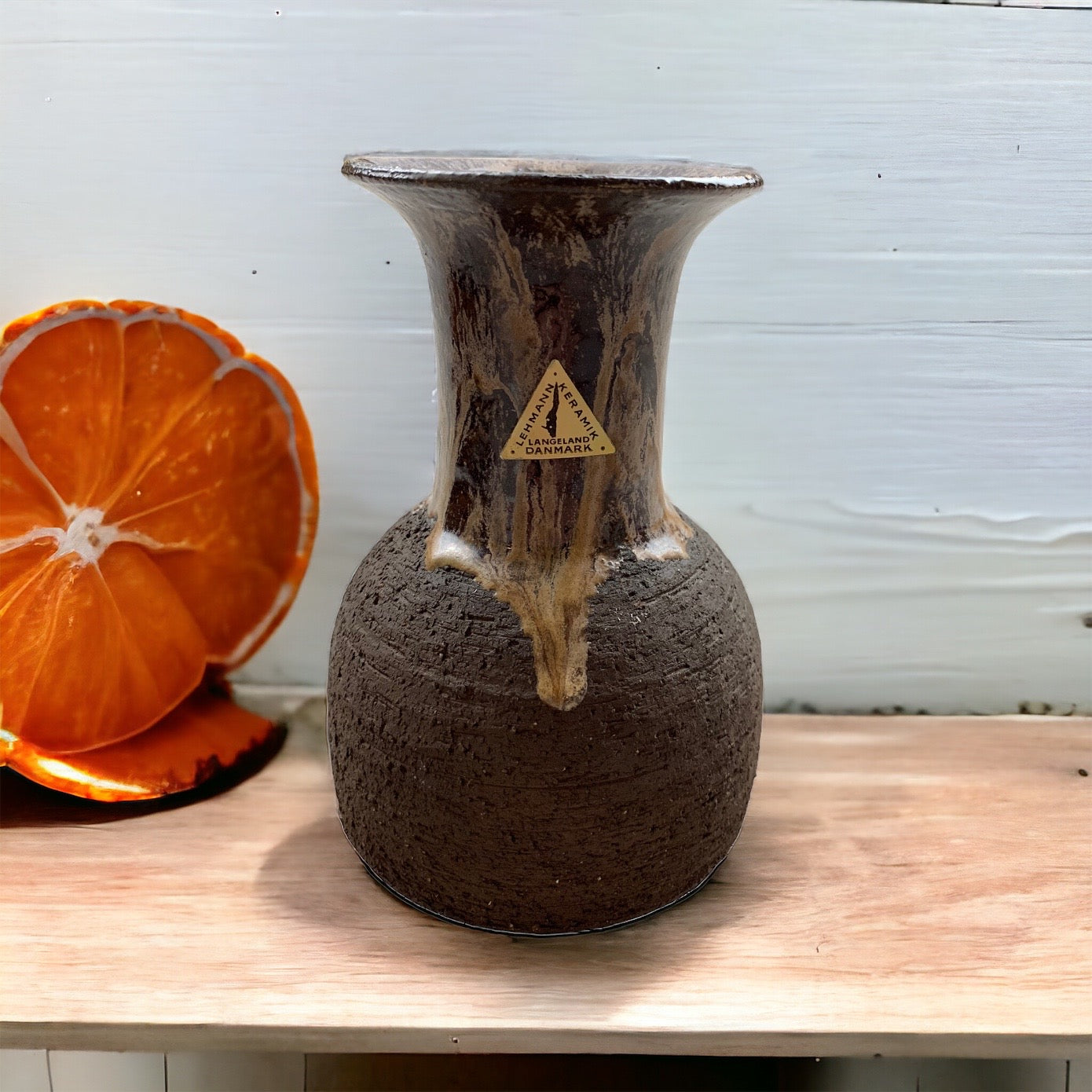 Vintage Lehmann Keramik - Langeland Danmark Vase