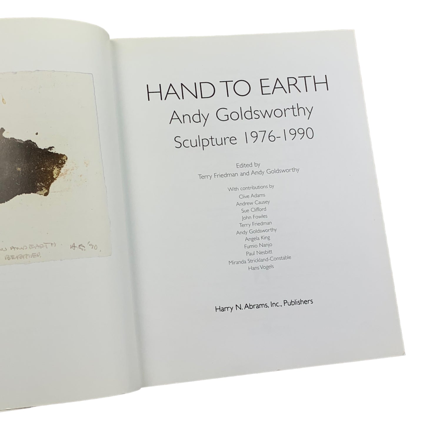 HAND TO EARTH - Andy Goldsworthy - Sculpture 1976-1990 - Buch