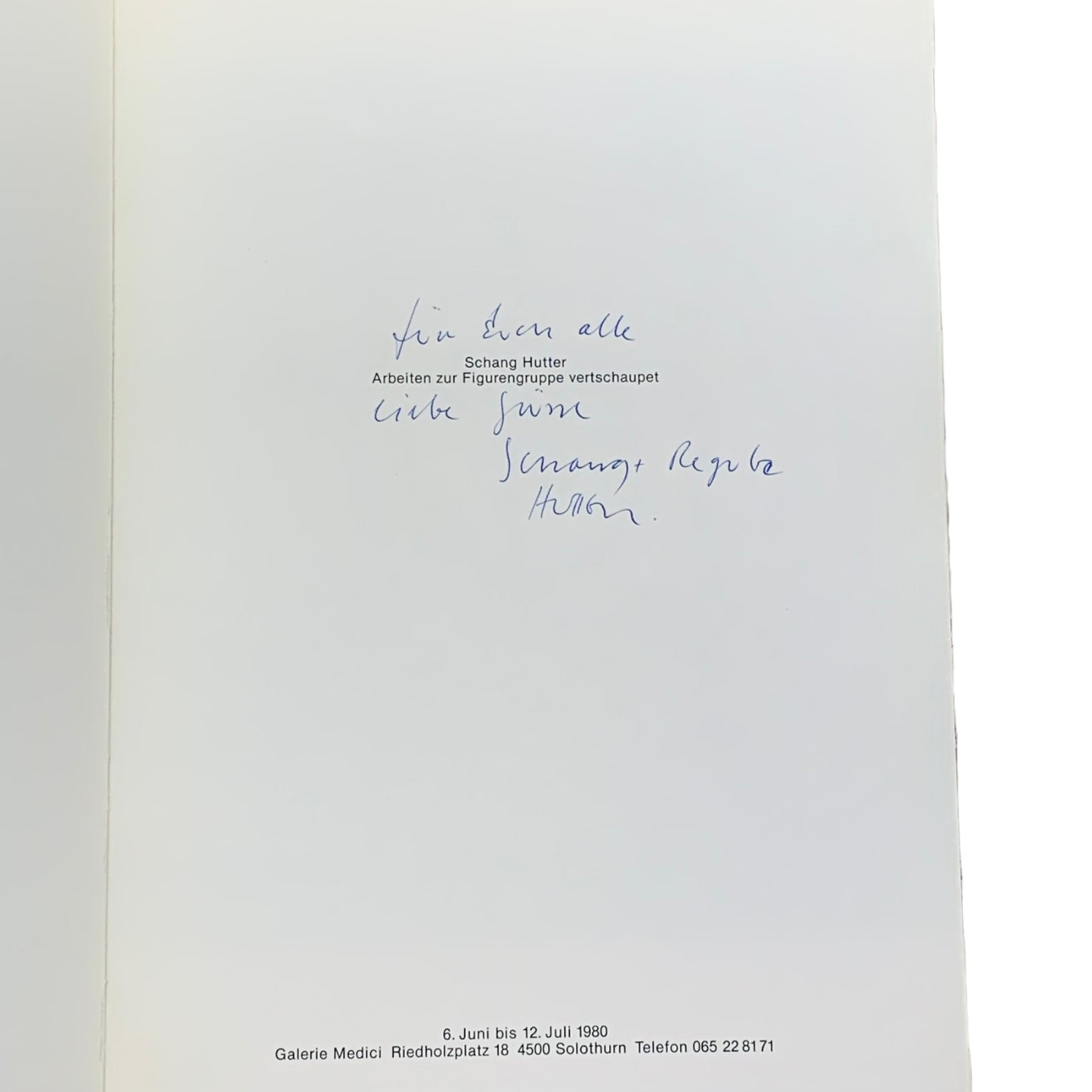 Schang Hutter - Arbeiten zur Figurengruppe vertschaupet 1980 - Buch