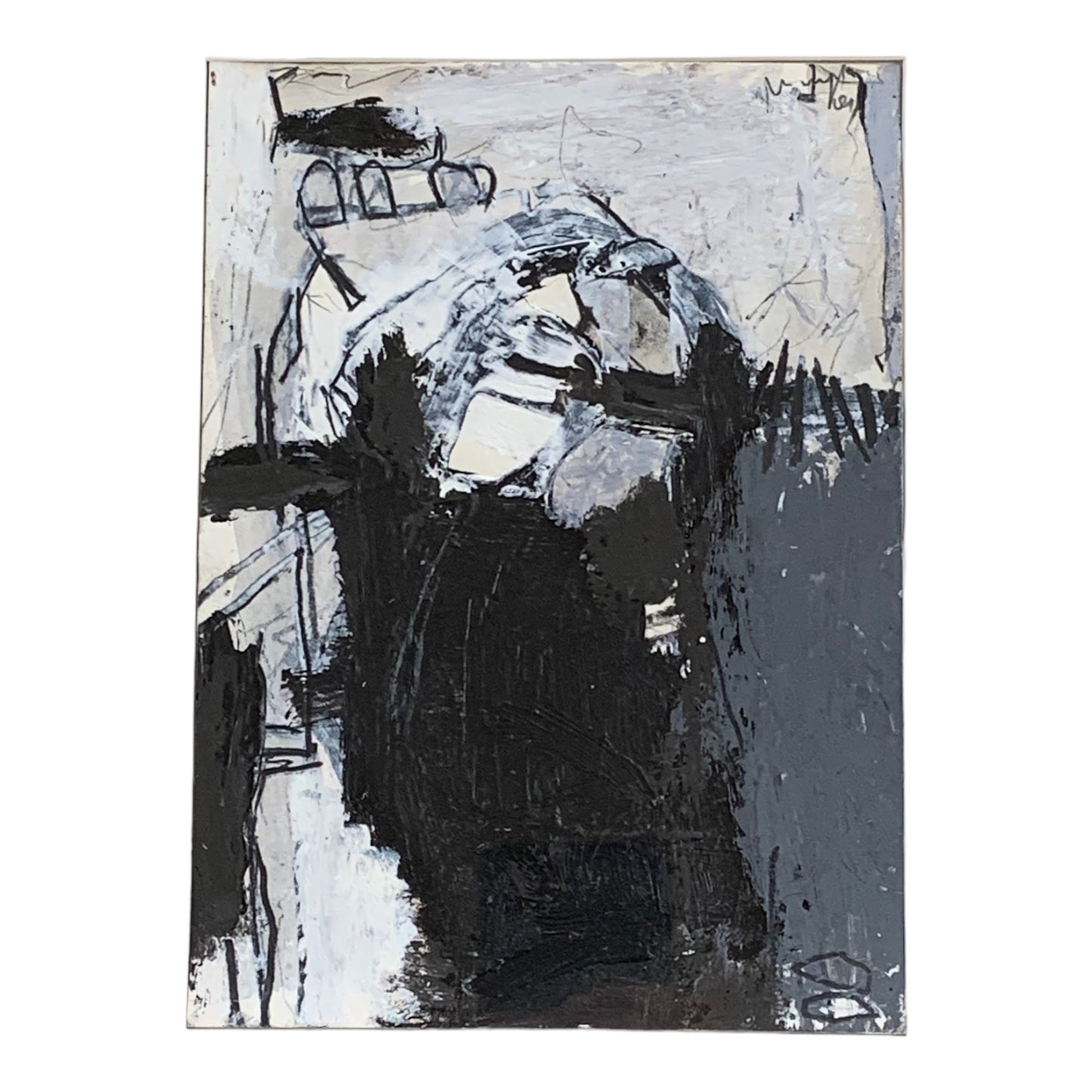 Gerald Nigl - Abstraktes Gemälde - 2001 - gerahmt