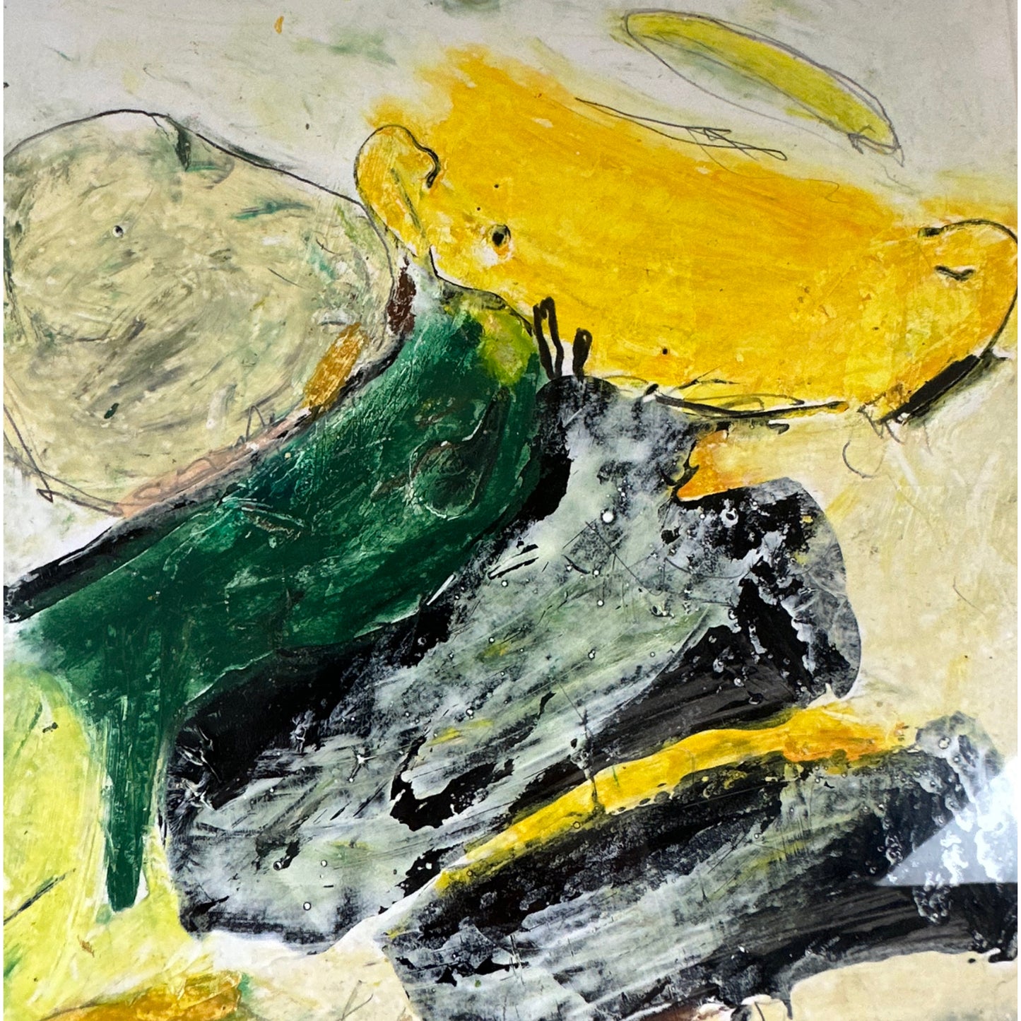 Gerald Nigl - Abstraktes Gemälde - 2000 - mit Rahmen