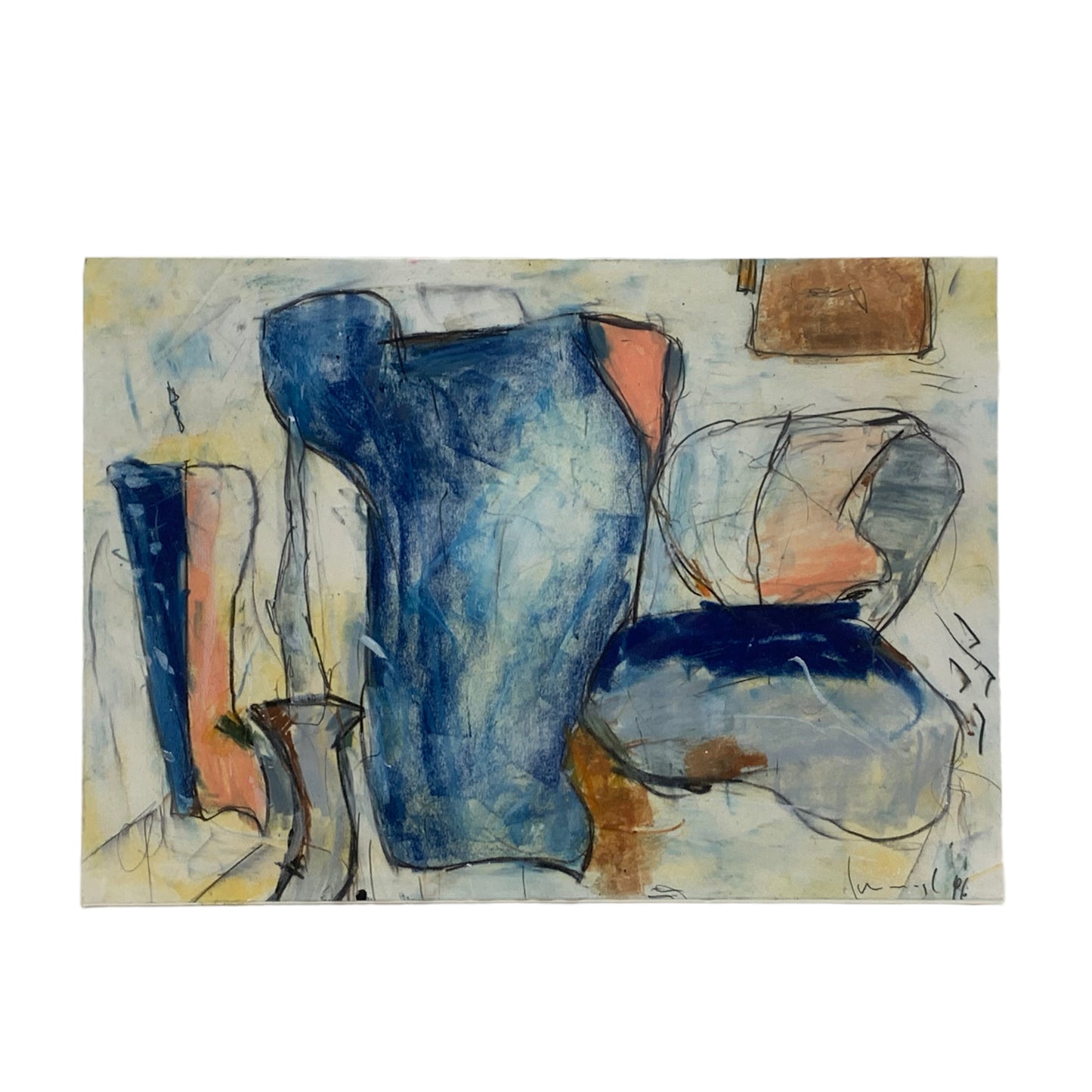 Gerald Nigl - Abstraktes Gemälde - 1996 - gerahmt
