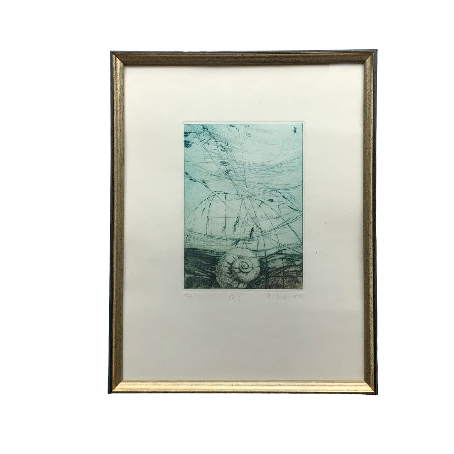 Unknown Artist - Abstraktes kleines Bild - gerahmt