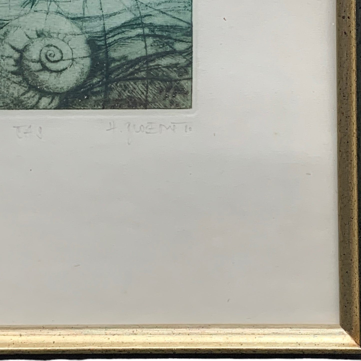 Unknown Artist - Abstraktes kleines Bild - gerahmt