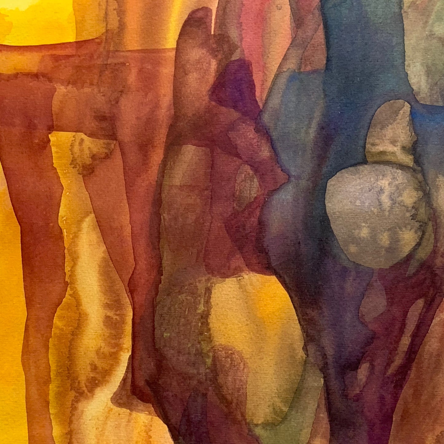Igor Leontiev - Abstraktes Aquarell Gemälde - 2000 - gerahmt