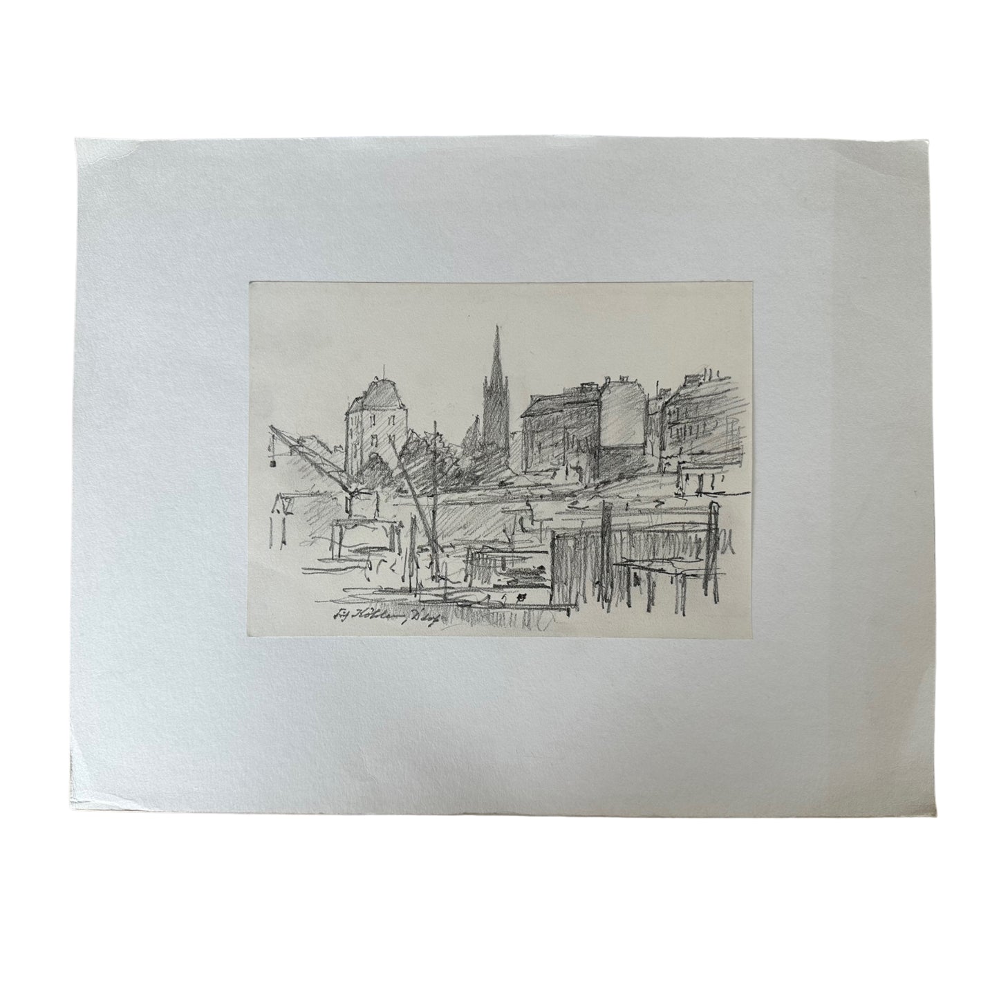 Fritz Köhler - Düsseldorf - Bleistift Zeichnung