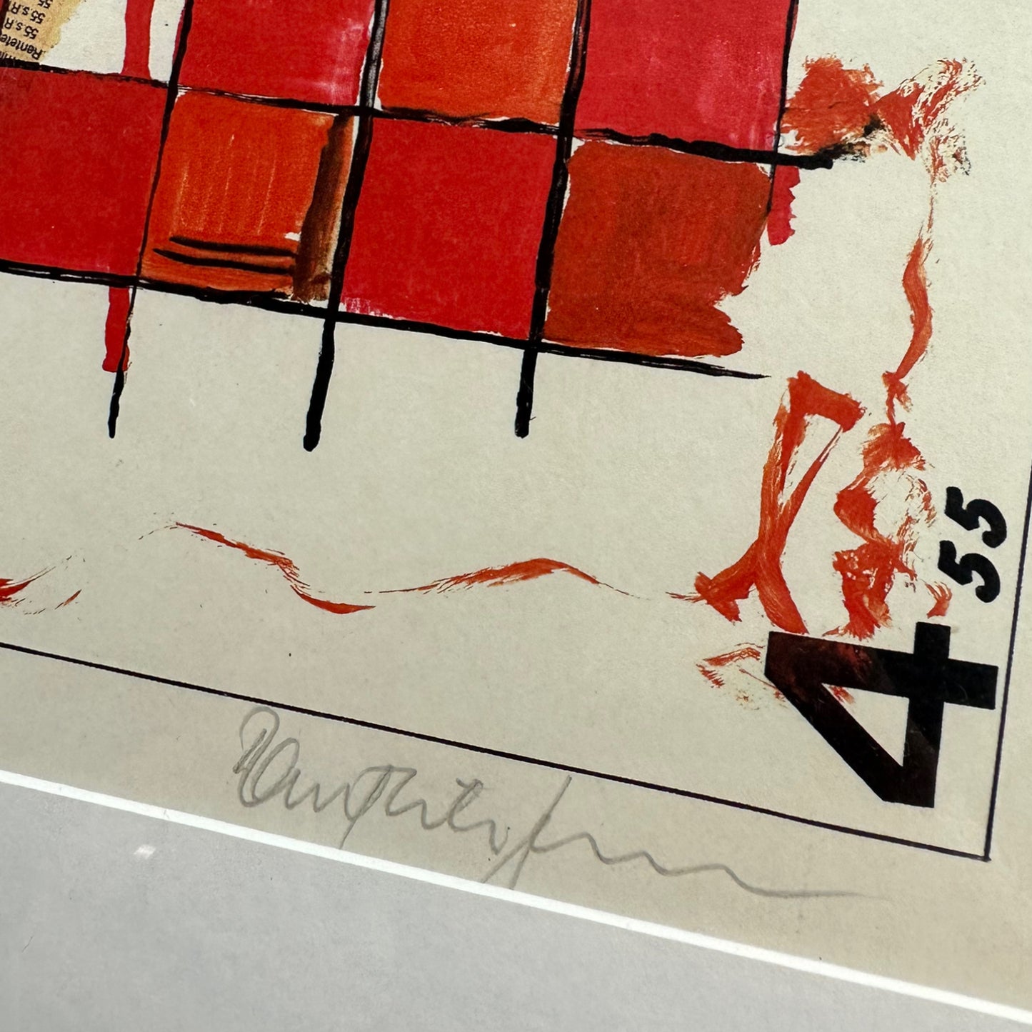 Poul Erik Jensen - Noteringer - Lithographie - gerahmt