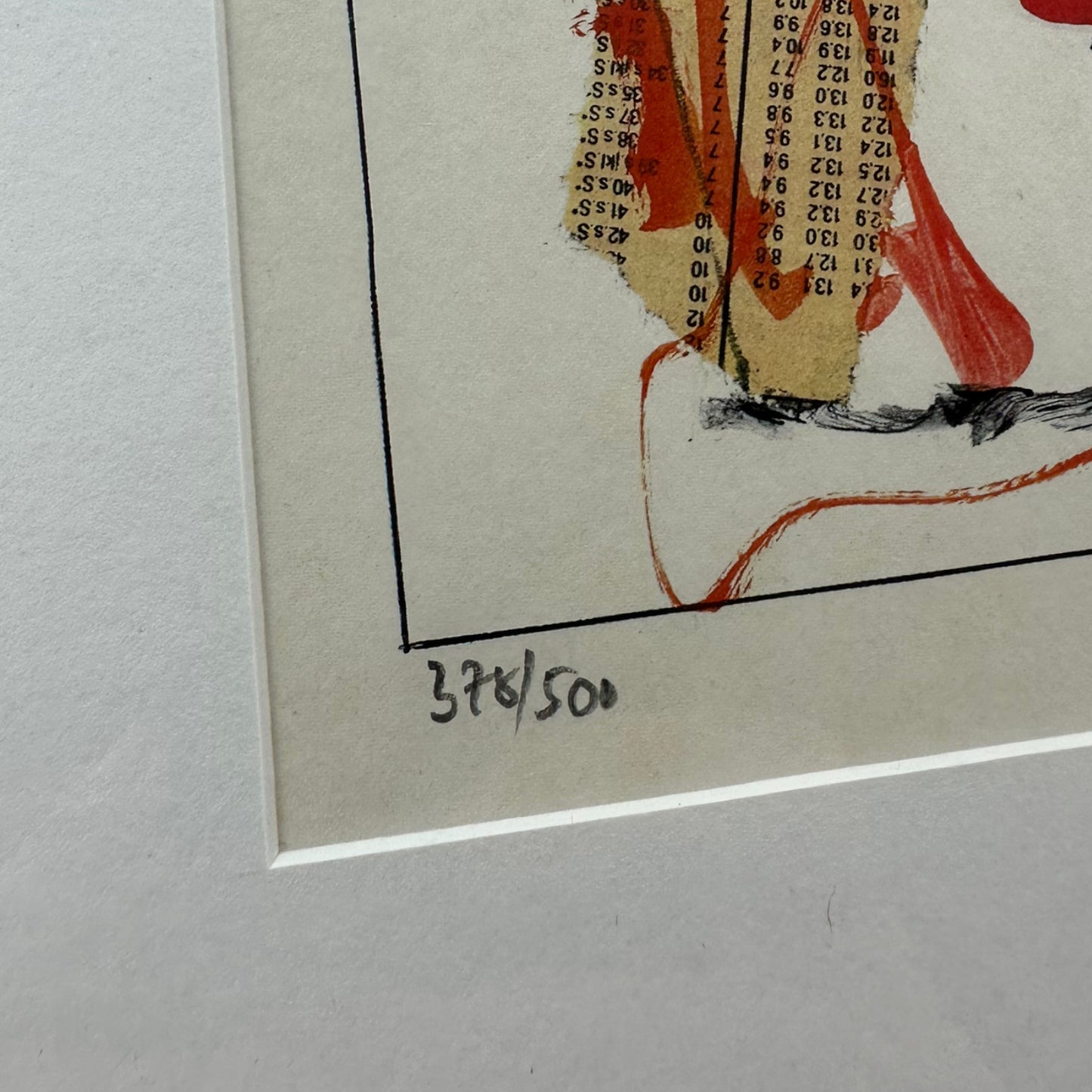Poul Erik Jensen - Noteringer - Lithographie - gerahmt