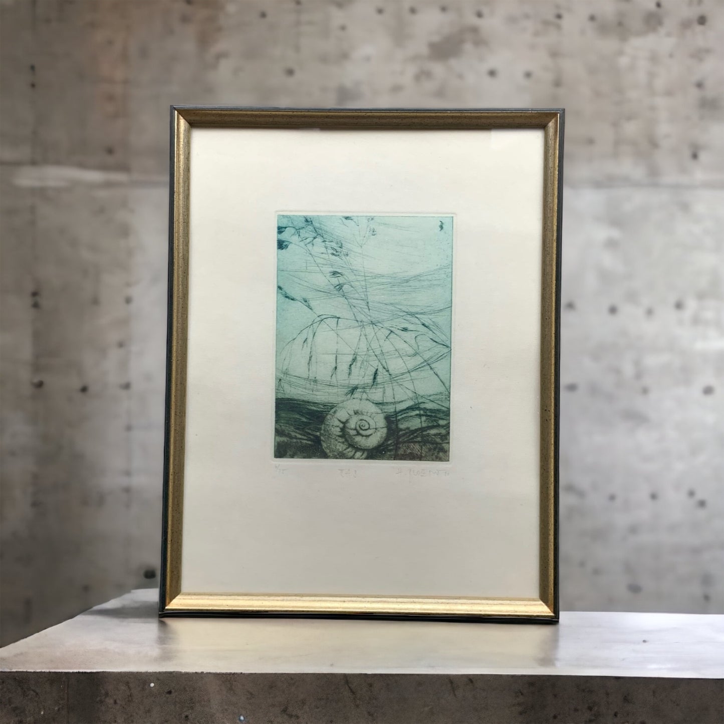 Unknown Artist - Abstraktes kleines Bild - gerahmt