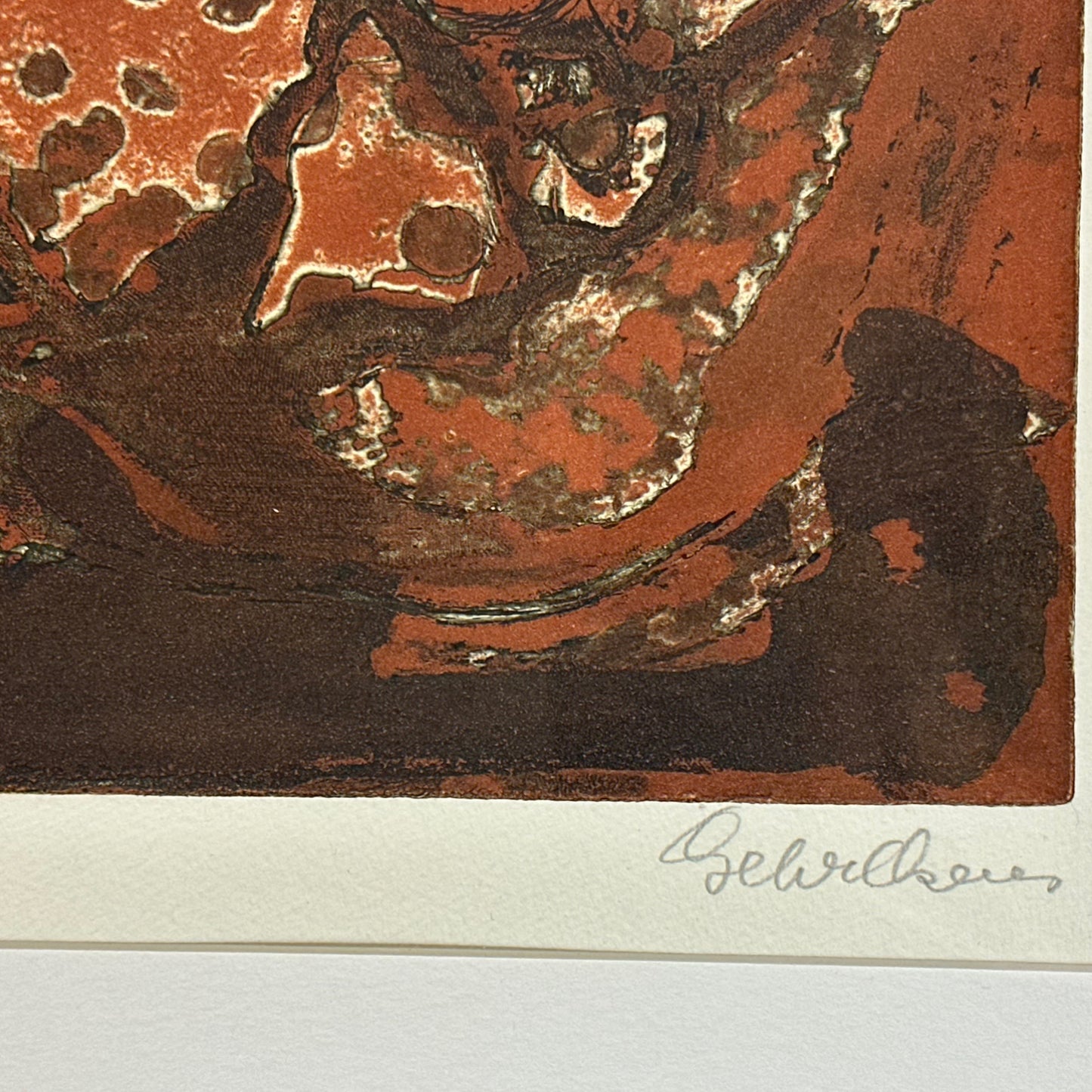 Unknown Artist - Abstraktes Bild - mit Rahmen