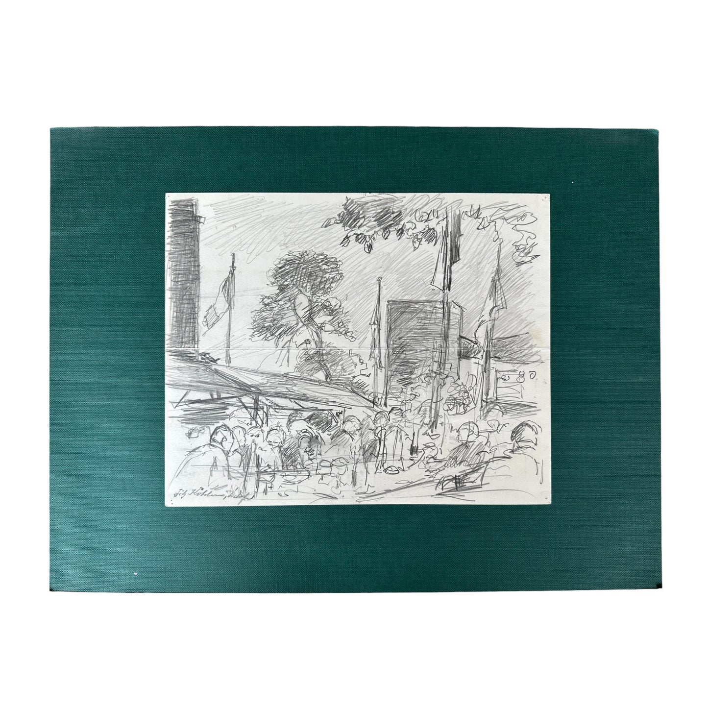Fritz Köhler - Düsseldorf - Bleistift Zeichnung