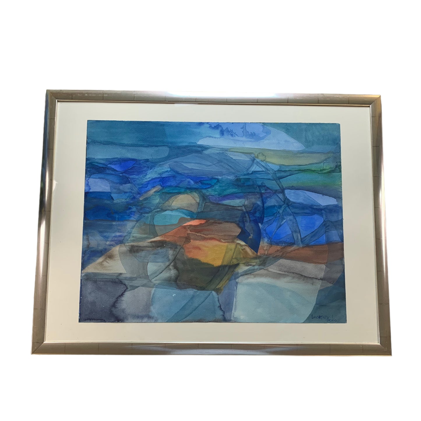 Igor Leontiev - Abstraktes Aquarell Gemälde - 2000 - gerahmt