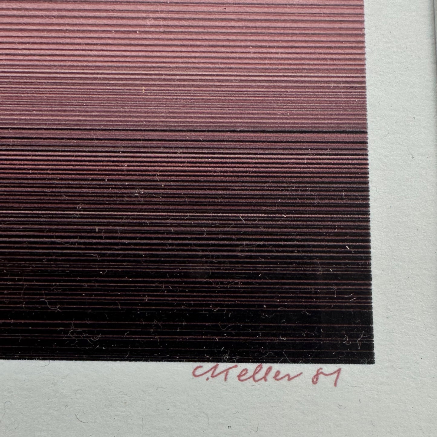 Unknown Artist - Abstrakte Lithographie - gerahmt