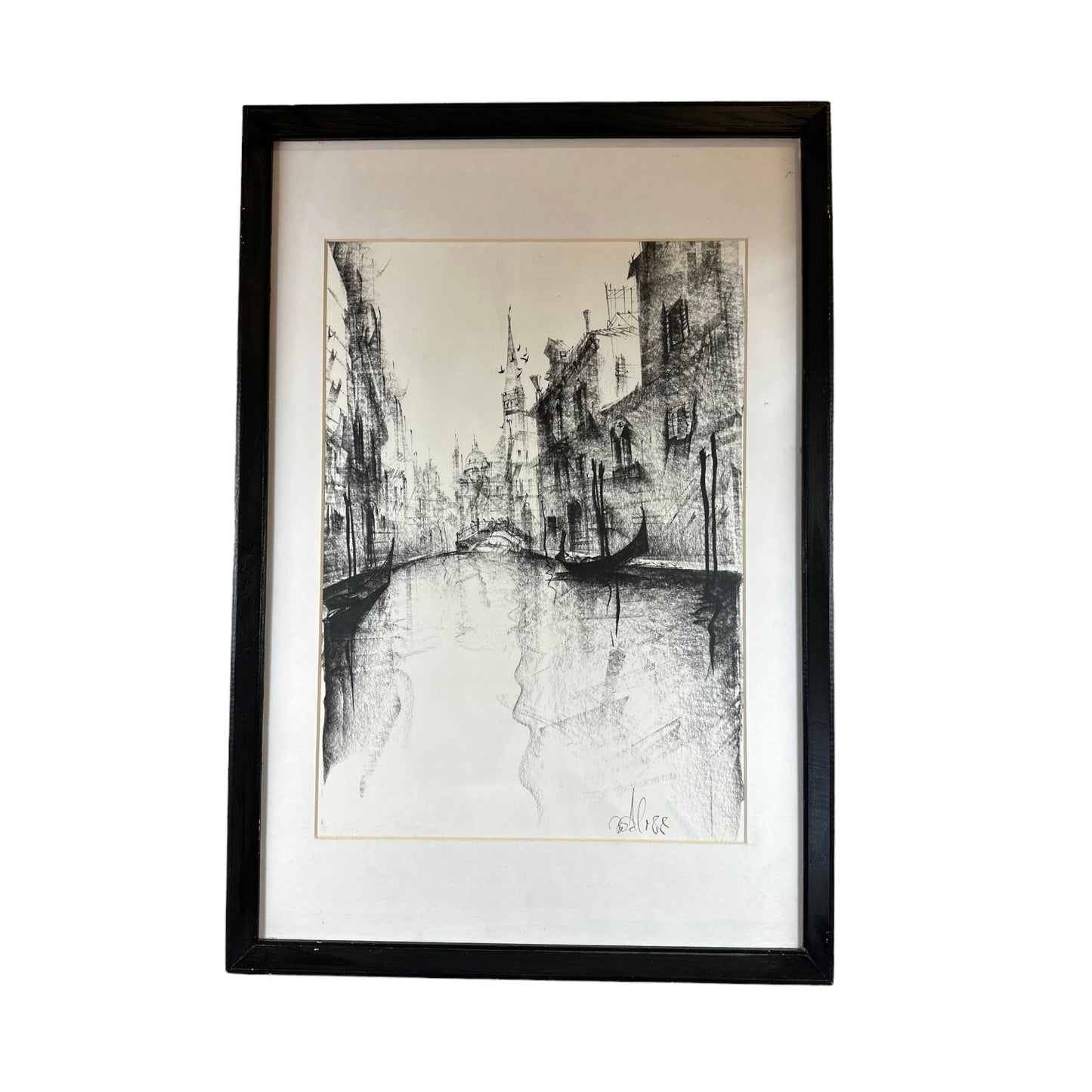 Unknown Artist - Grachtenszene - gerahmt