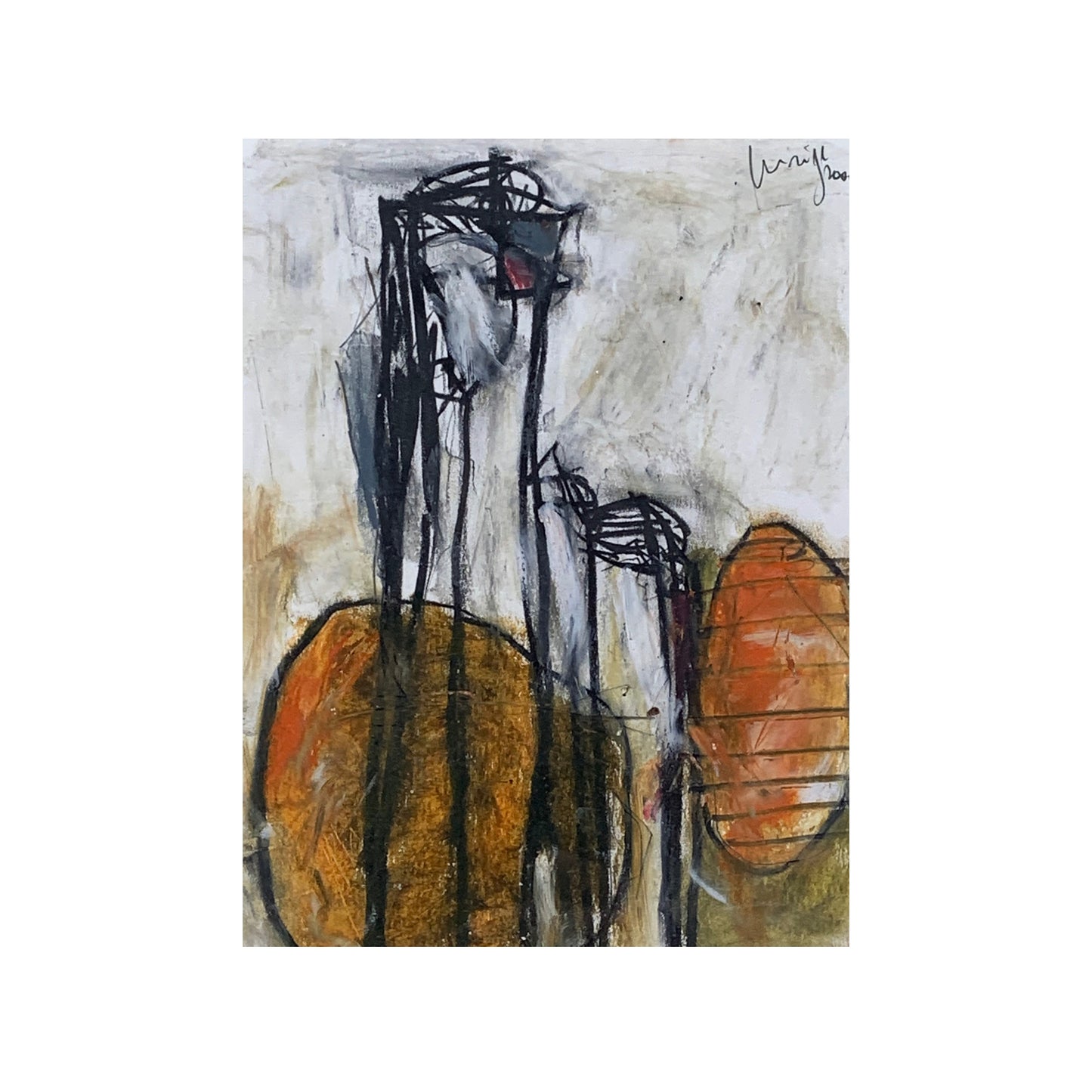 Gerald Nigl - Abstraktes Gemälde - 2000 - gerahmt