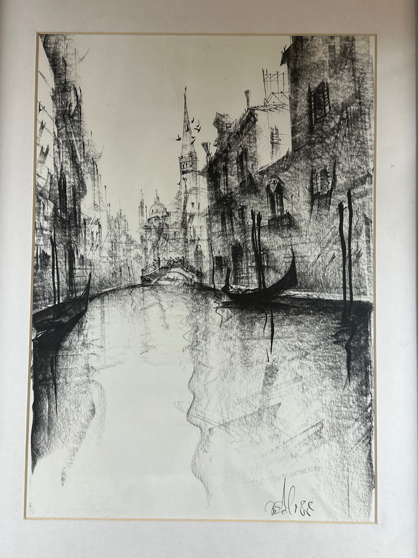 Unknown Artist - Grachtenszene - gerahmt