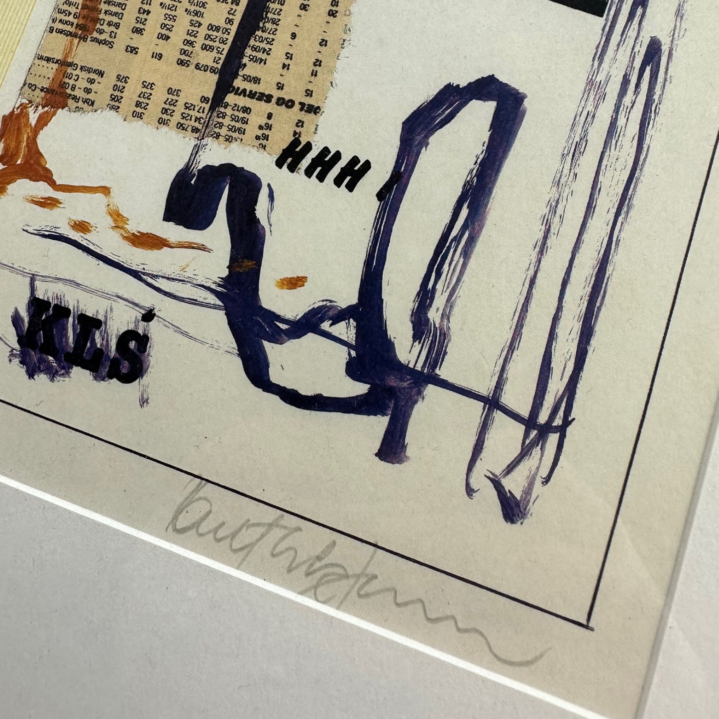Poul Erik Jensen - Noteringer - Lithographie - gerahmt