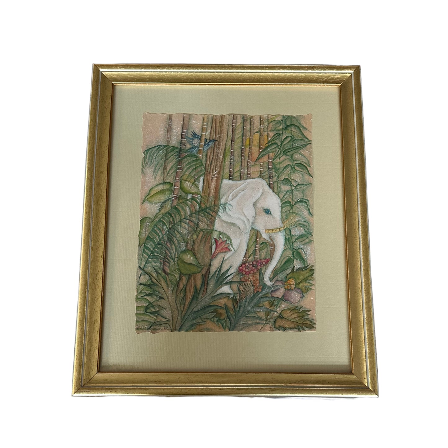 Unknown Artist - Elephant blanc - gerahmt