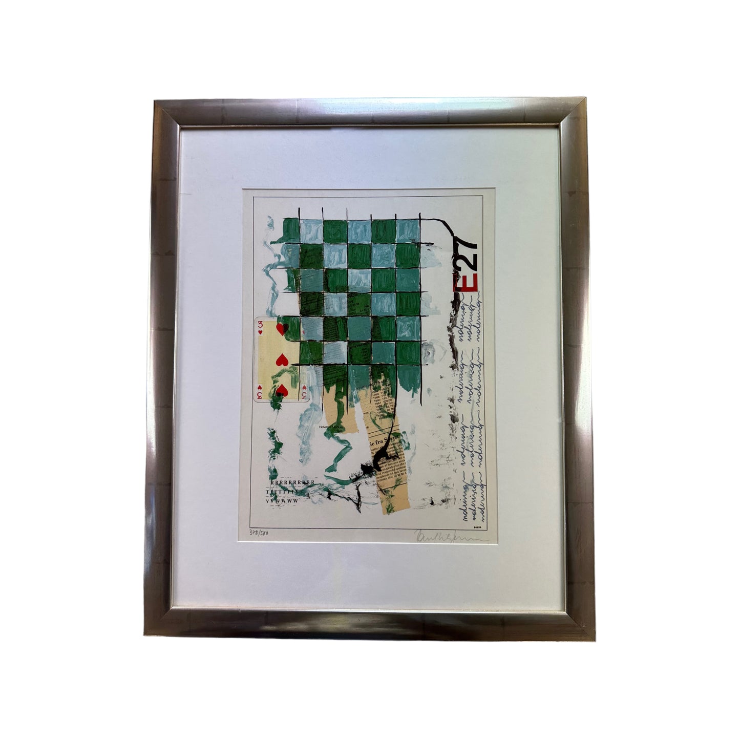 Poul Erik Jensen - Noteringer - Lithographie - gerahmt