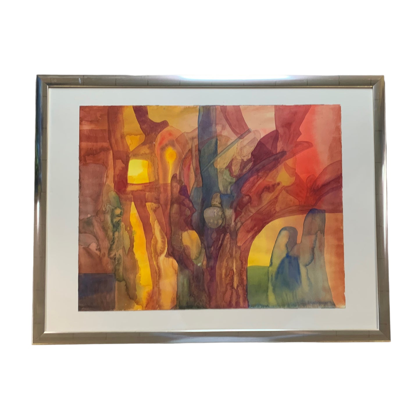 Igor Leontiev - Abstraktes Aquarell Gemälde - 2000 - gerahmt