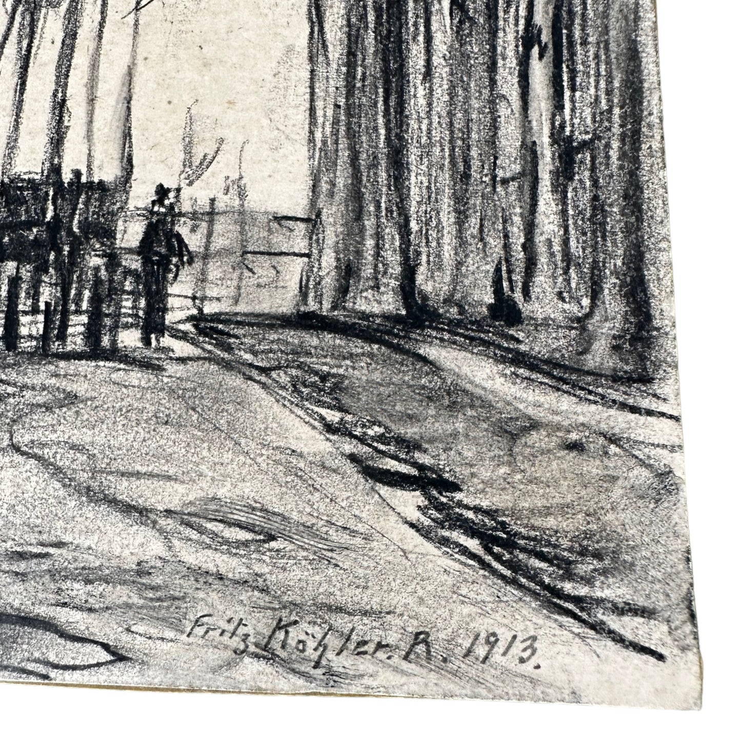 Fritz Köhler - Düsseldorf - Bleistift Zeichnung - 1913