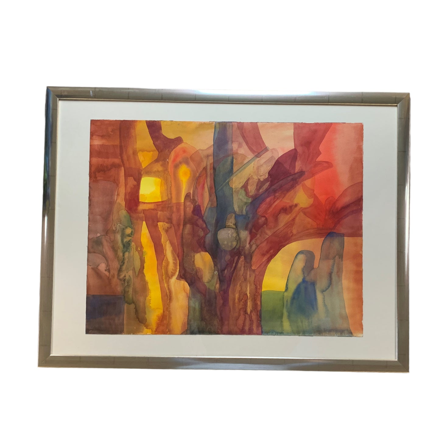Igor Leontiev - Abstraktes Aquarell Gemälde - 2000 - gerahmt