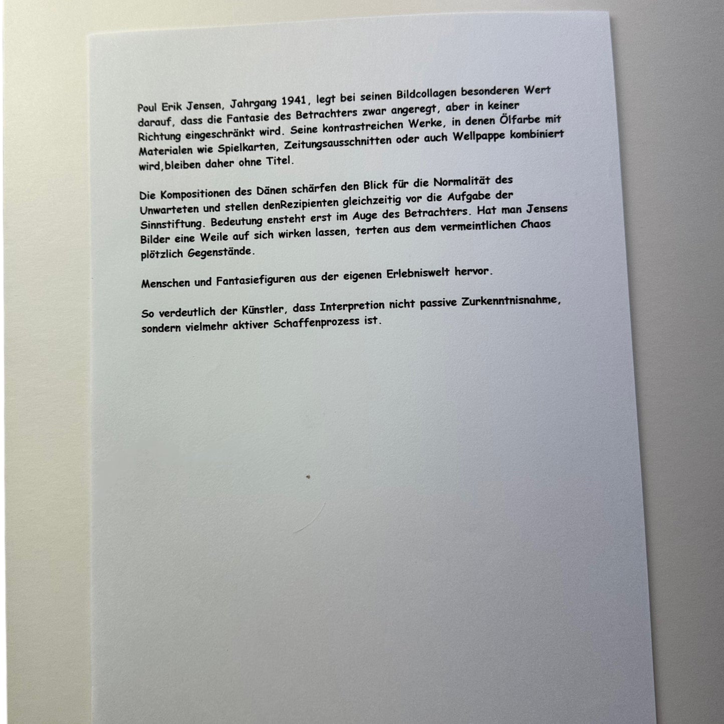 Poul Erik Jensen - Noteringer - Grafikmappe