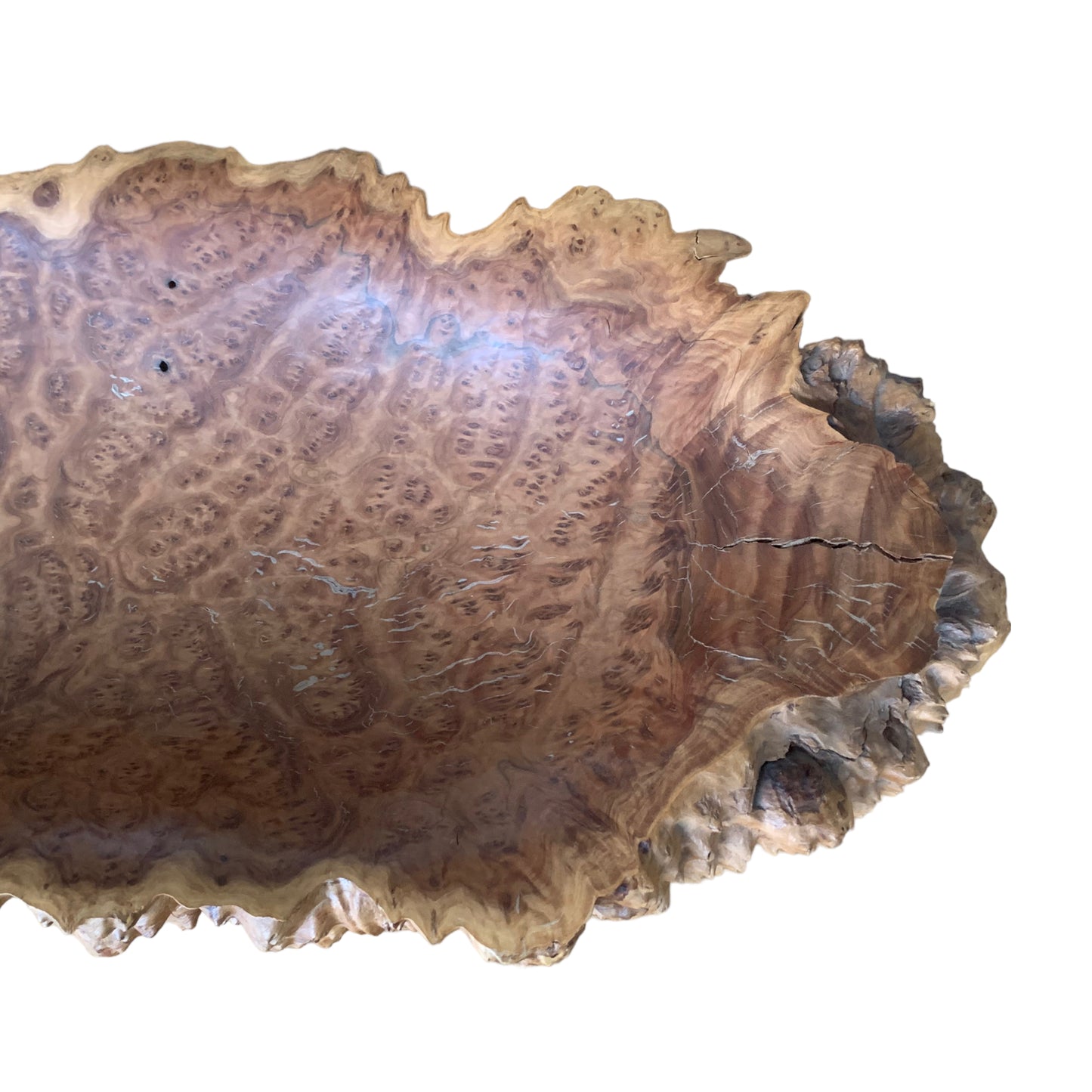 vintage arty Goldfields handcrafted Black Burl Holzschale - Schale