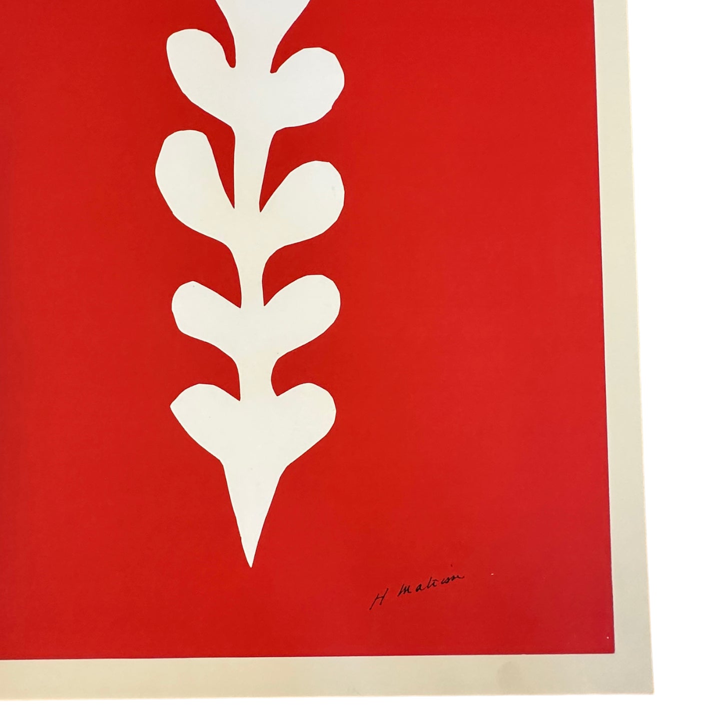 Henri Matisse - Weisse Palme auf Rotem Grund - Serigraphie - Spadem 1971