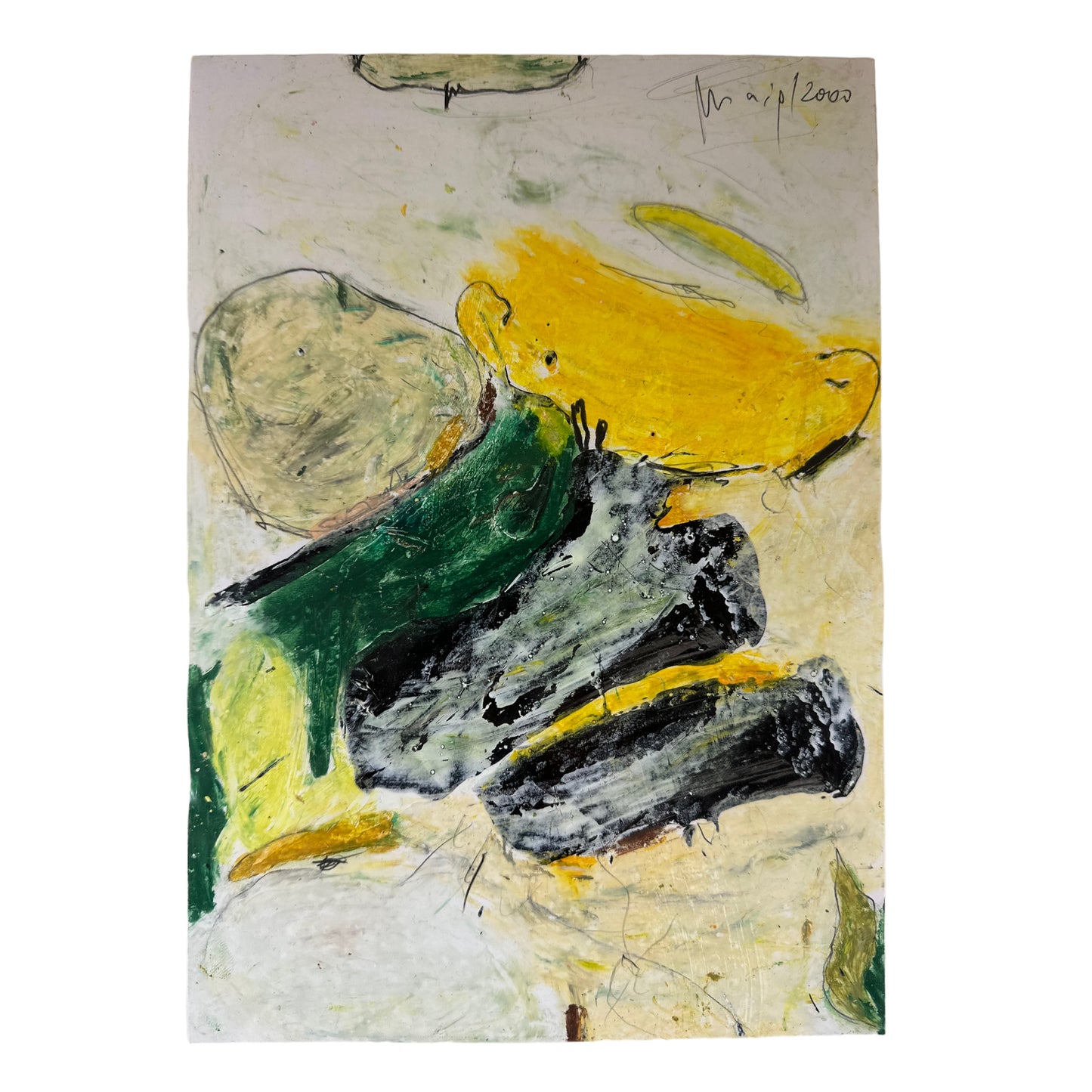 Gerald Nigl - Abstraktes Gemälde - 2000 - mit Rahmen