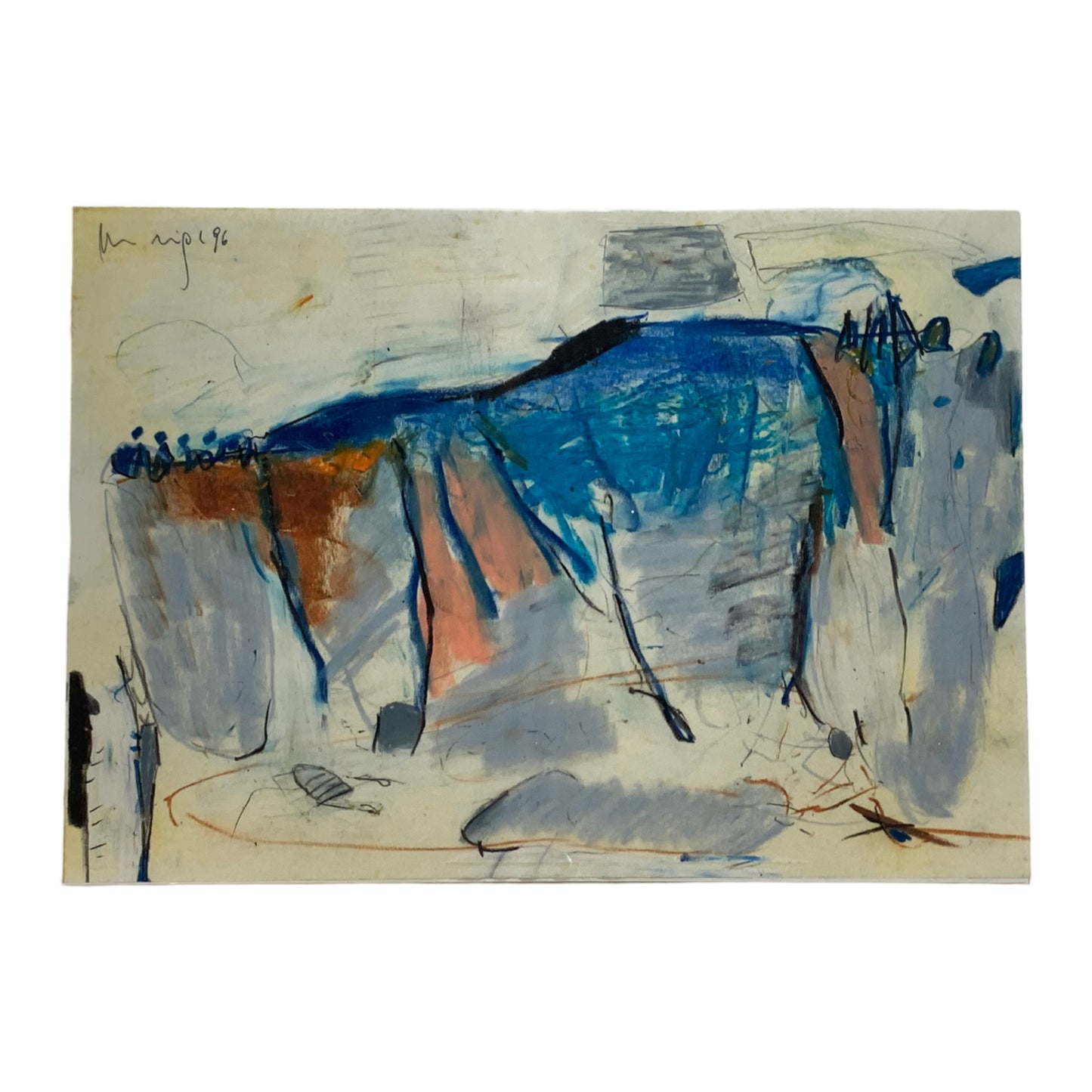 Gerald Nigl - Abstraktes Gemälde - 1996 - gerahmt