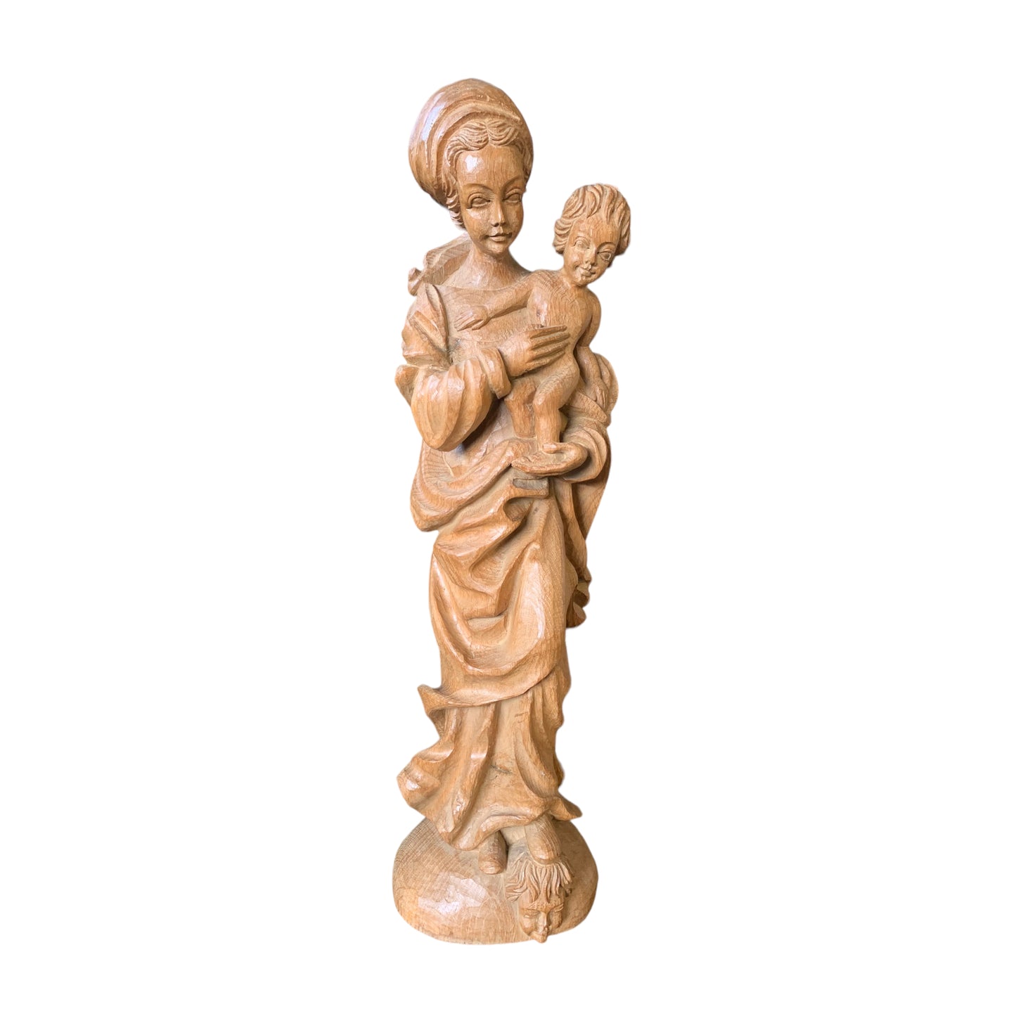 Vintage Mariafigur Madonna Holzfigur Figur