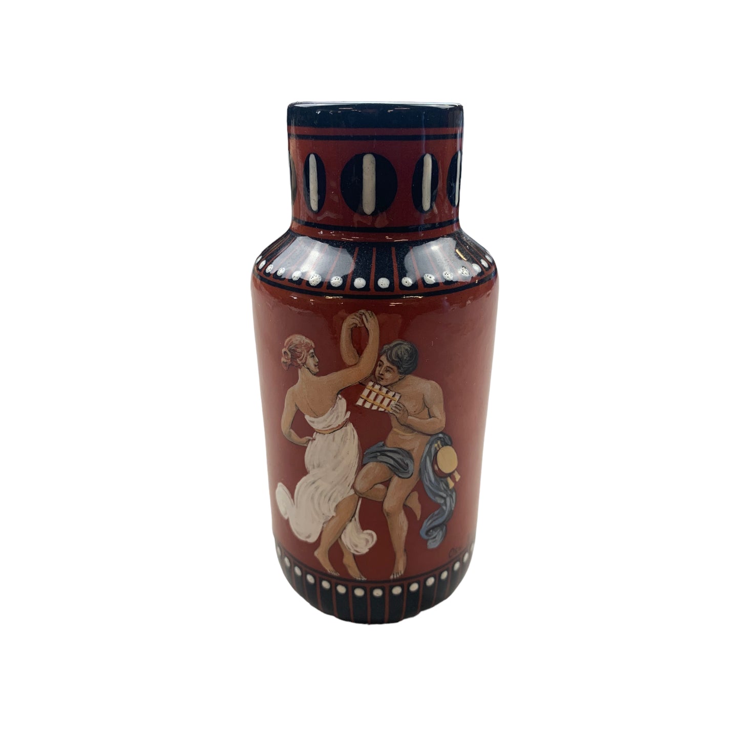 Kleine Osw. Bachmann 1912 vintage Vase - Handmalerei