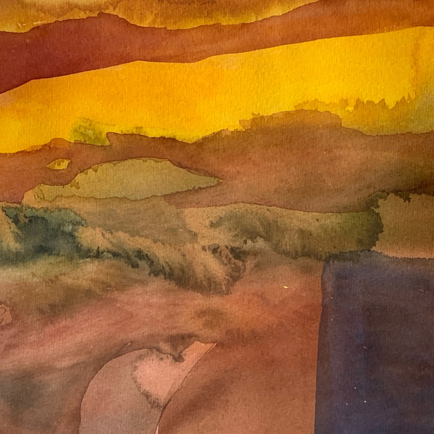 Igor Leontiev - Abstraktes Aquarell Gemälde - 2000 - gerahmt