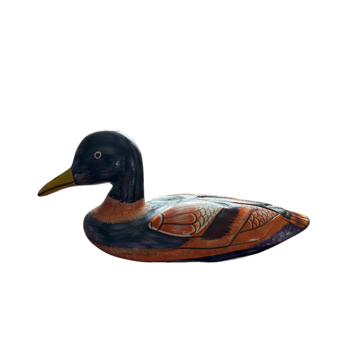 Vintage Ente Holzfigur Figur Hanpainted Cajuste Roland