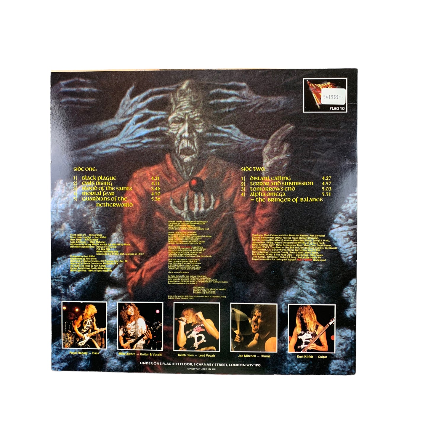 Holy Terror - Terror and Submission - Vinyl - LP - Schallplatte - 1986