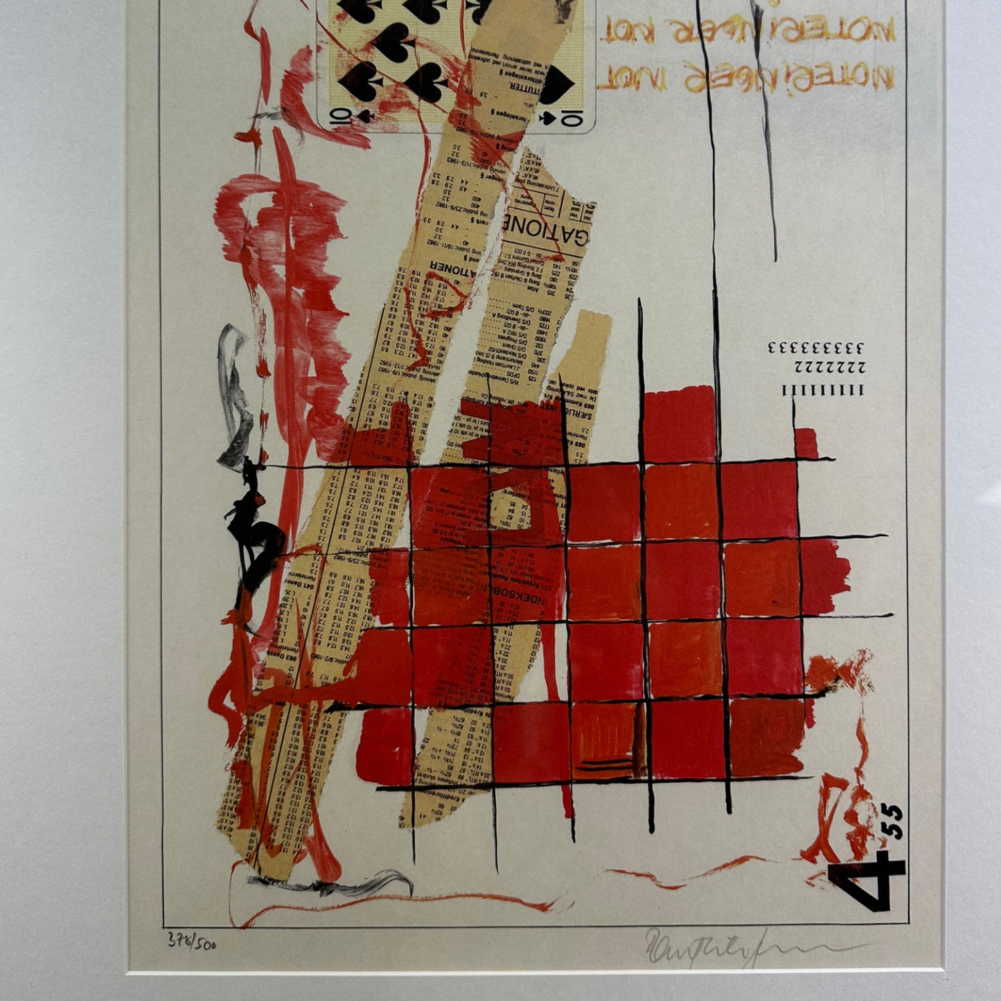 Poul Erik Jensen - Noteringer - Lithographie - gerahmt